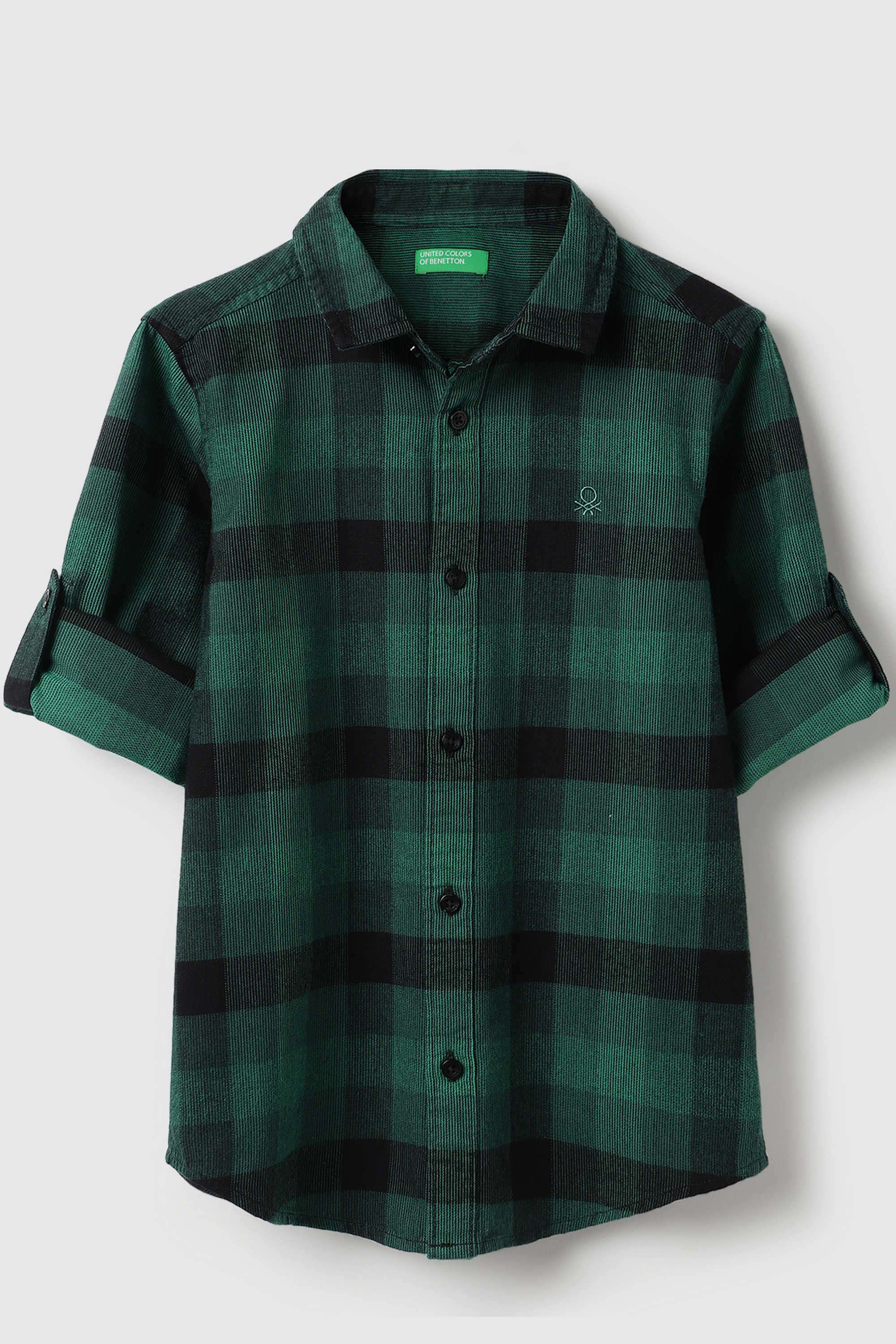 Checks-Cotton-Blend-Classic-Collar-Boys-Shirt