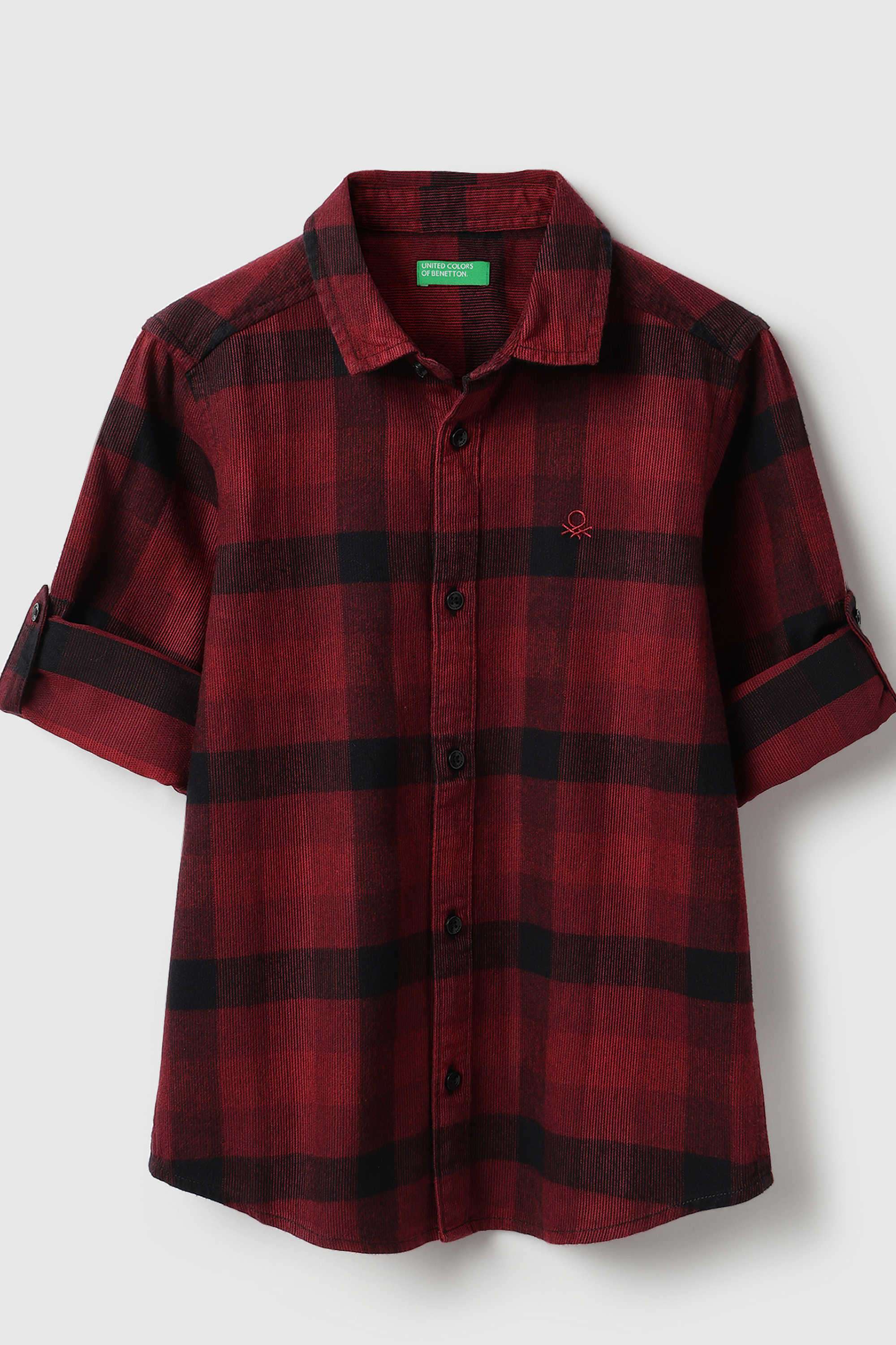 Checks-Cotton-Blend-Classic-Collar-Boys-Shirt