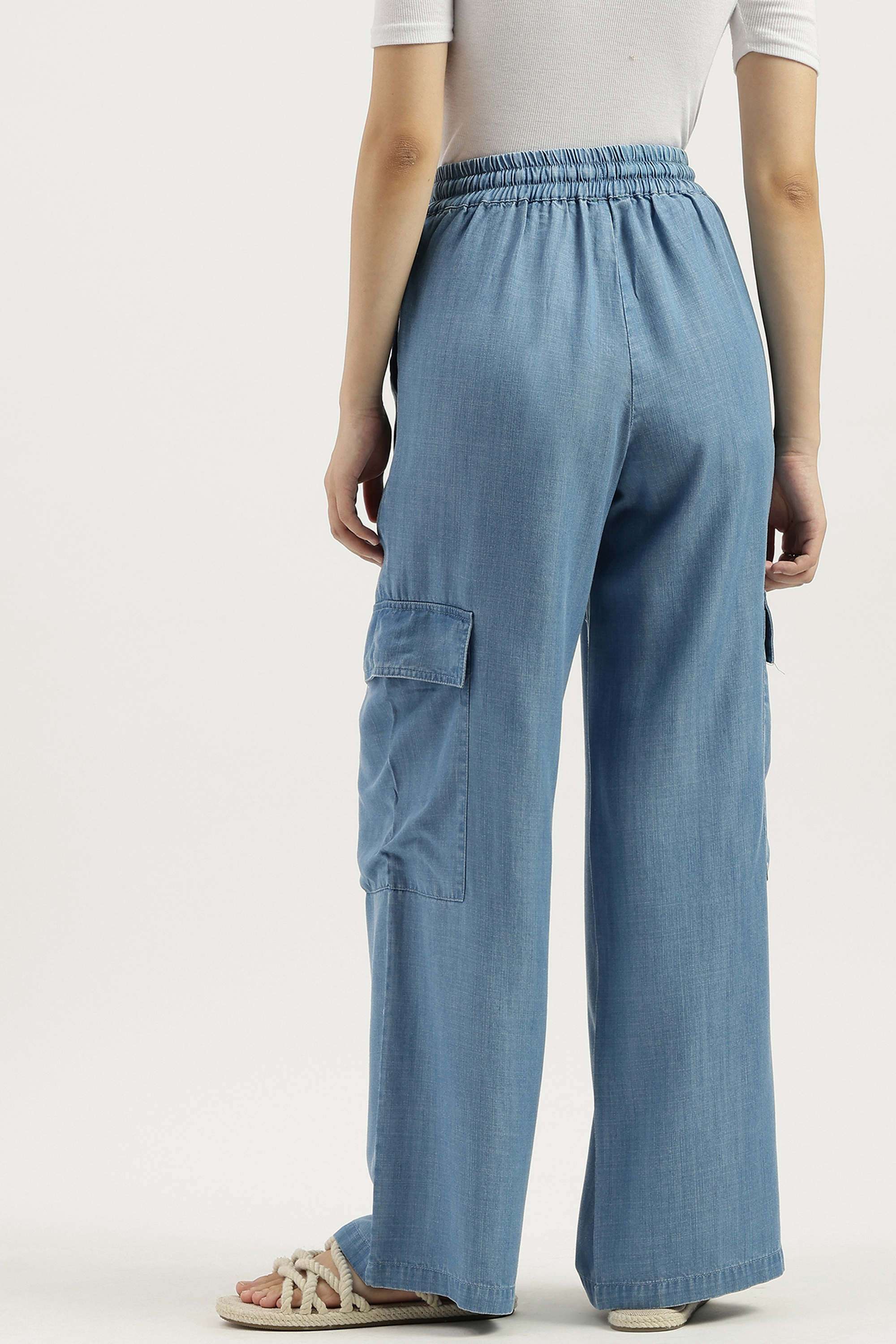 Solid-Blended-Fabric-Regular-Fit-Women-s-Jeans