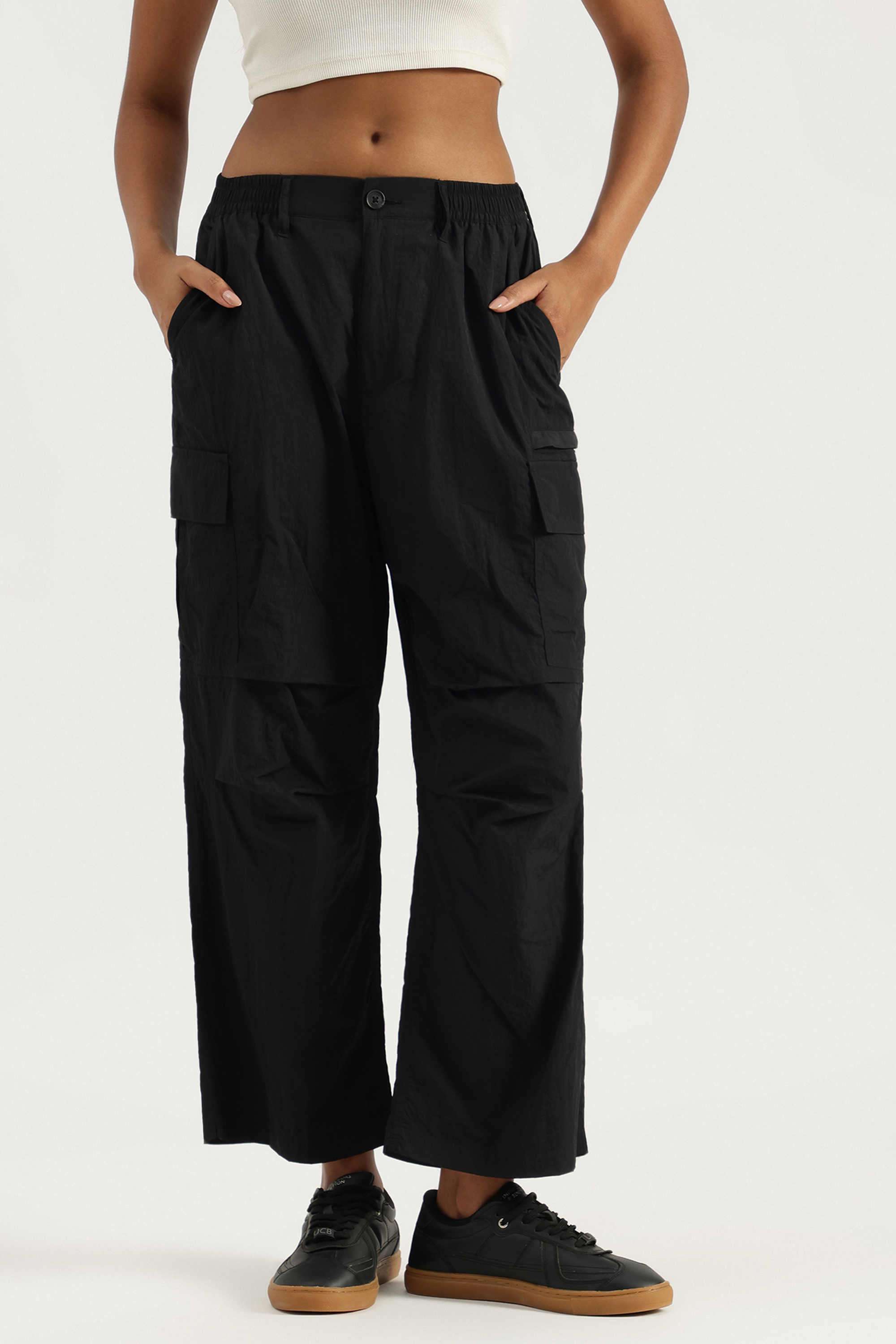 Regular-Fit-Blended-Fabric-Women-s-Casual-Wear-Pants