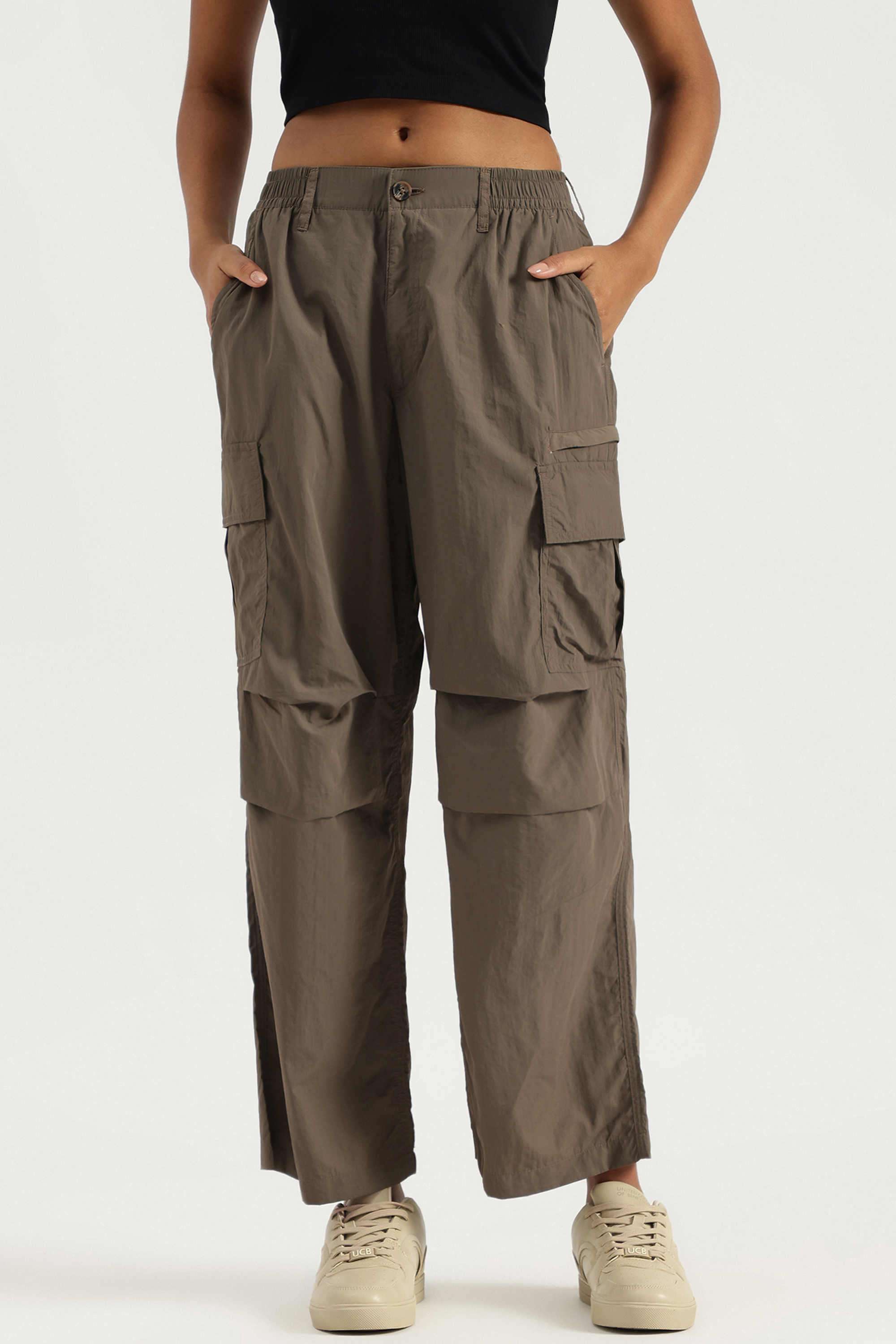 Regular-Fit-Blended-Fabric-Women-s-Casual-Wear-Pants