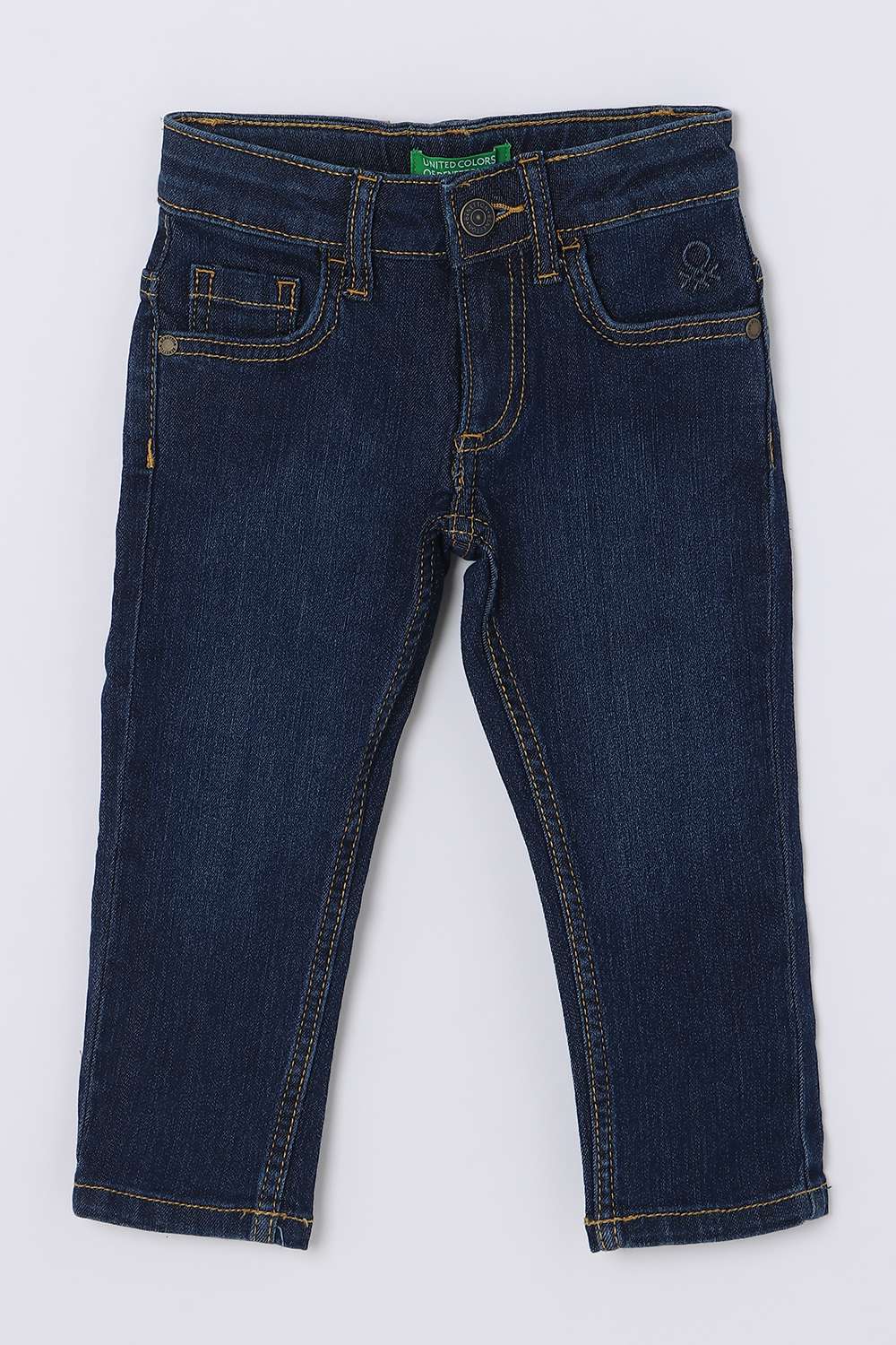 Solid-Blended-Fabric-Regular-Fit-Unisex-Jeans