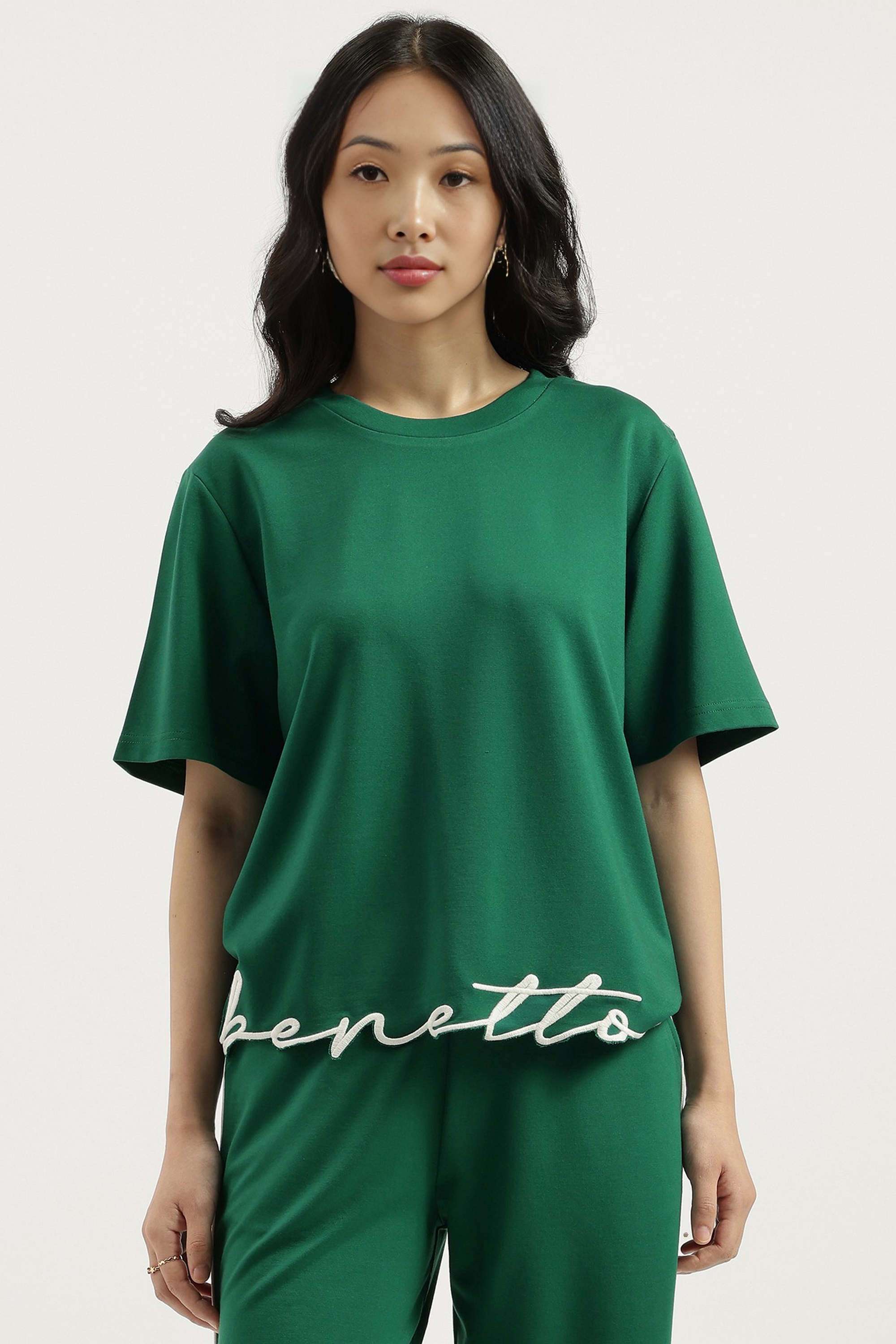 Solid-Blended-Fabric-Regular-Fit-Women-s-Top