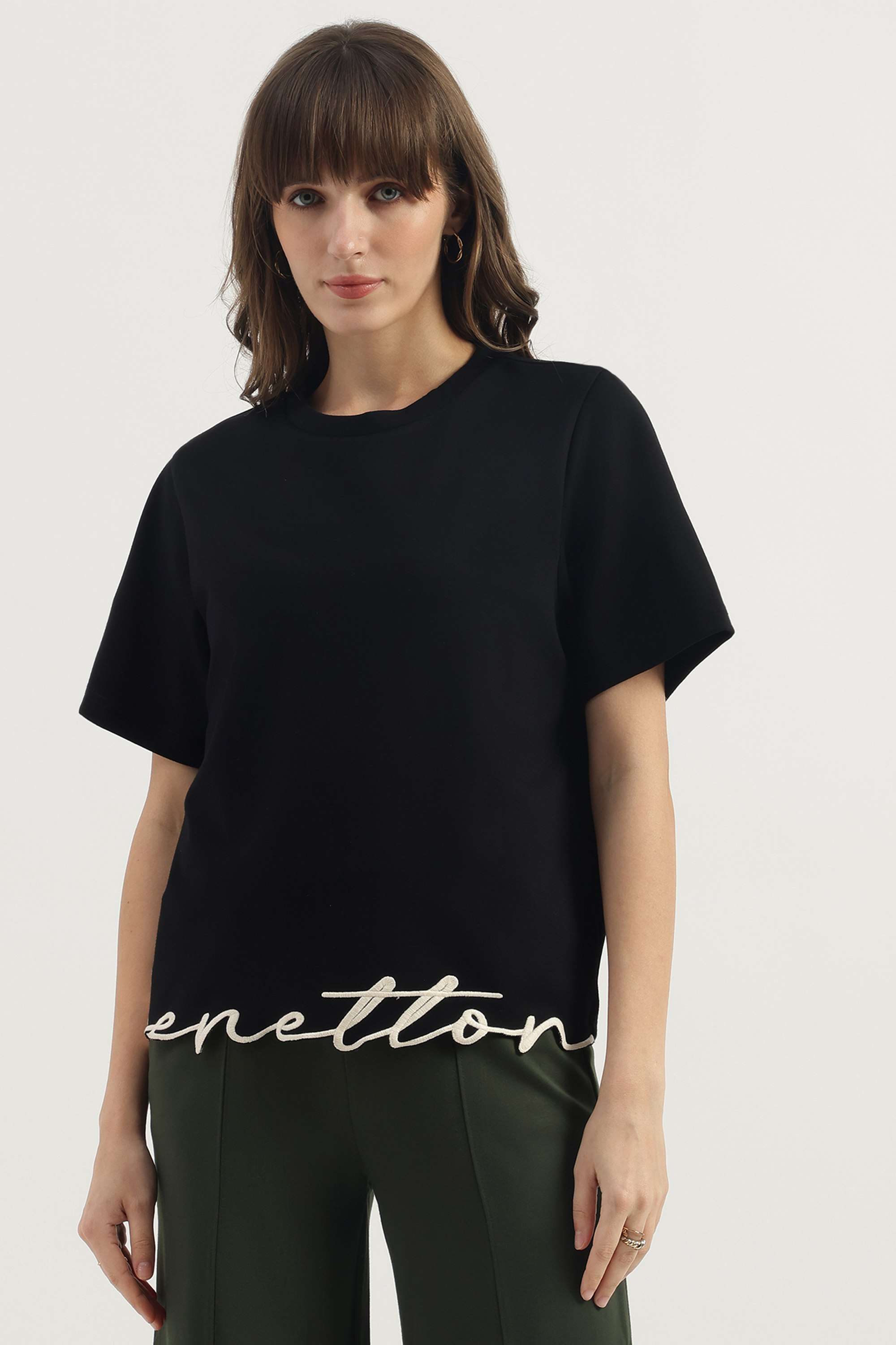 Printed-Blended-Fabric-Women-s-T-Shirt