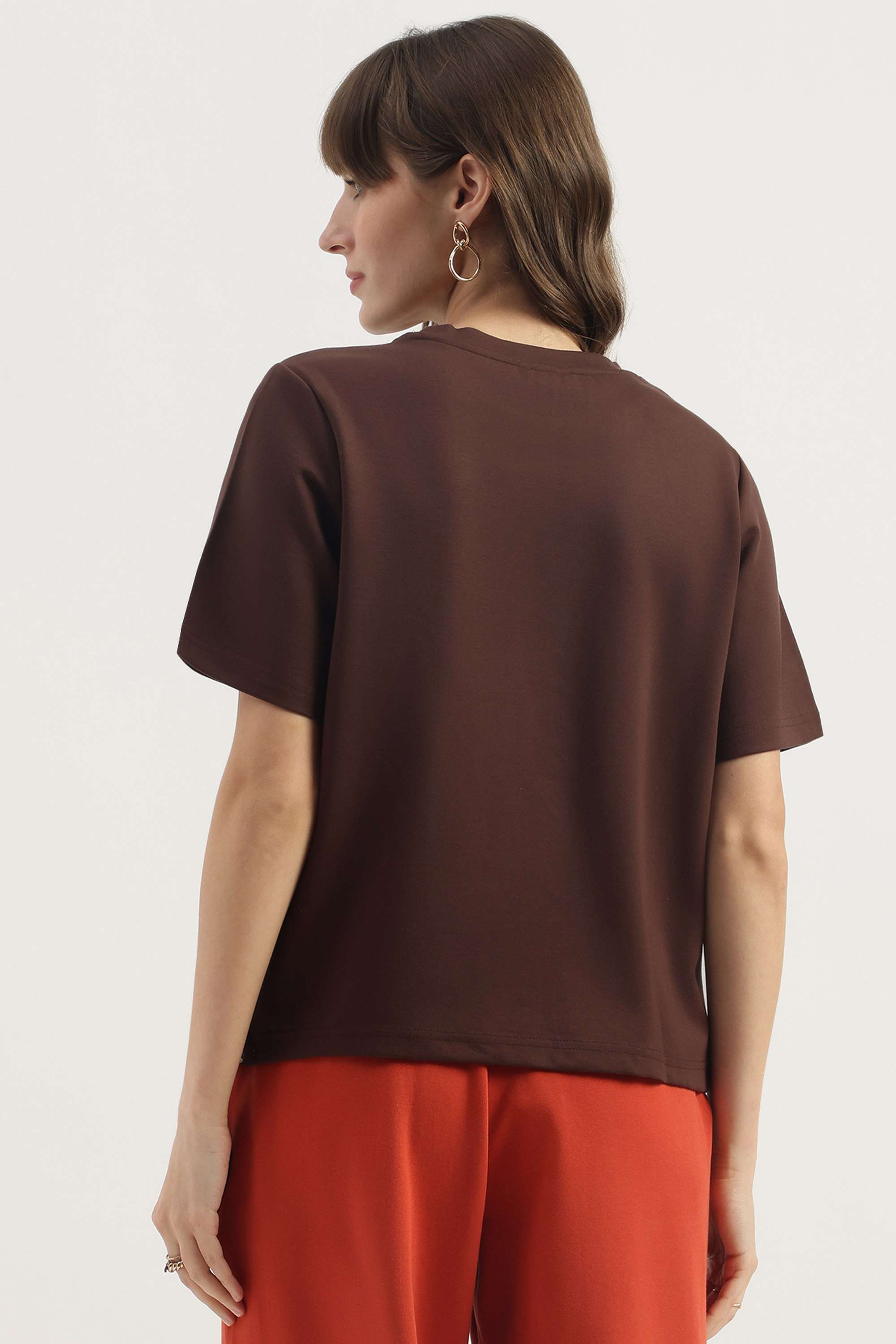 Printed-Blended-Fabric-Women-s-T-Shirt