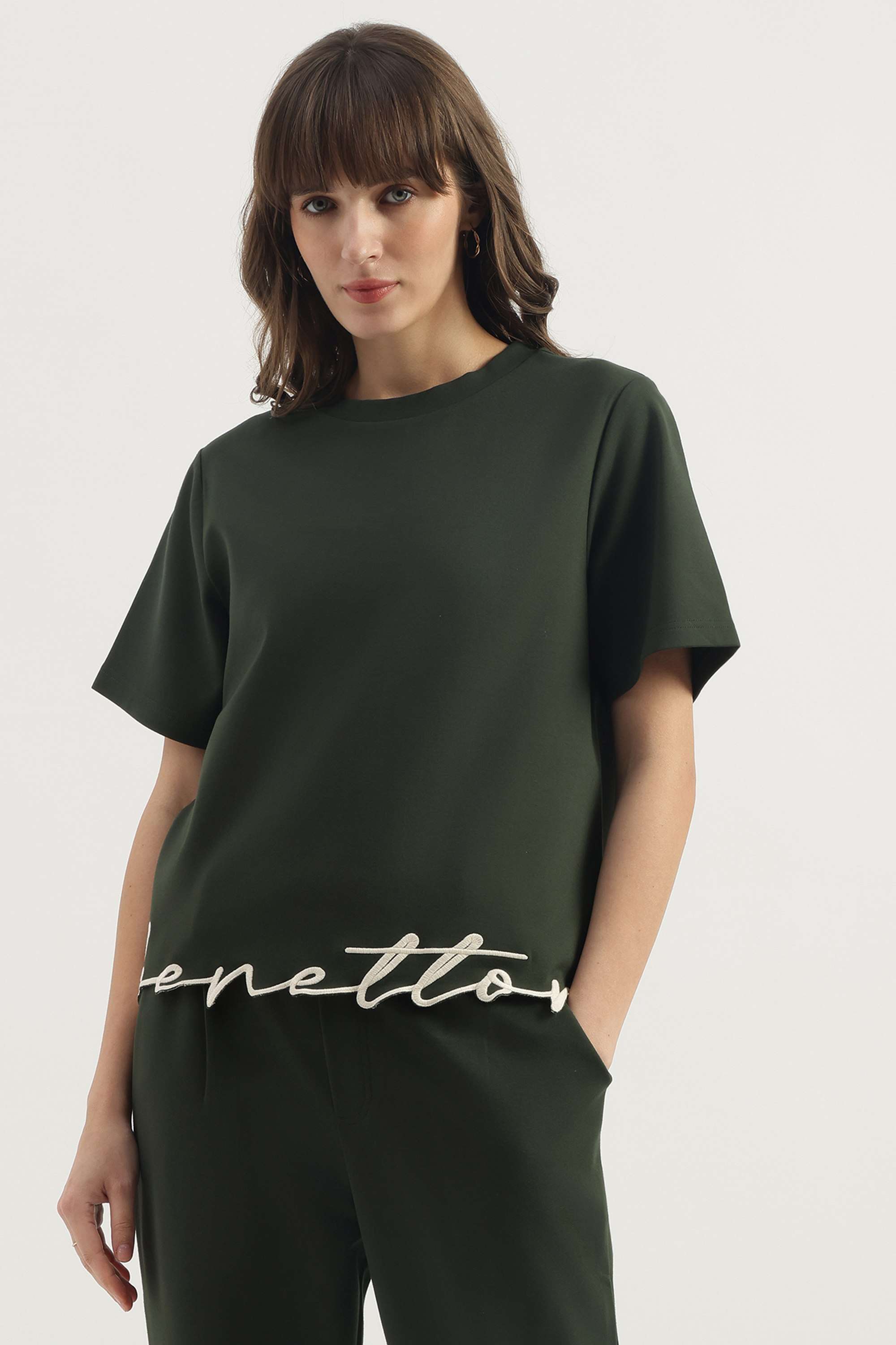 Printed-Blended-Fabric-Women-s-T-Shirt