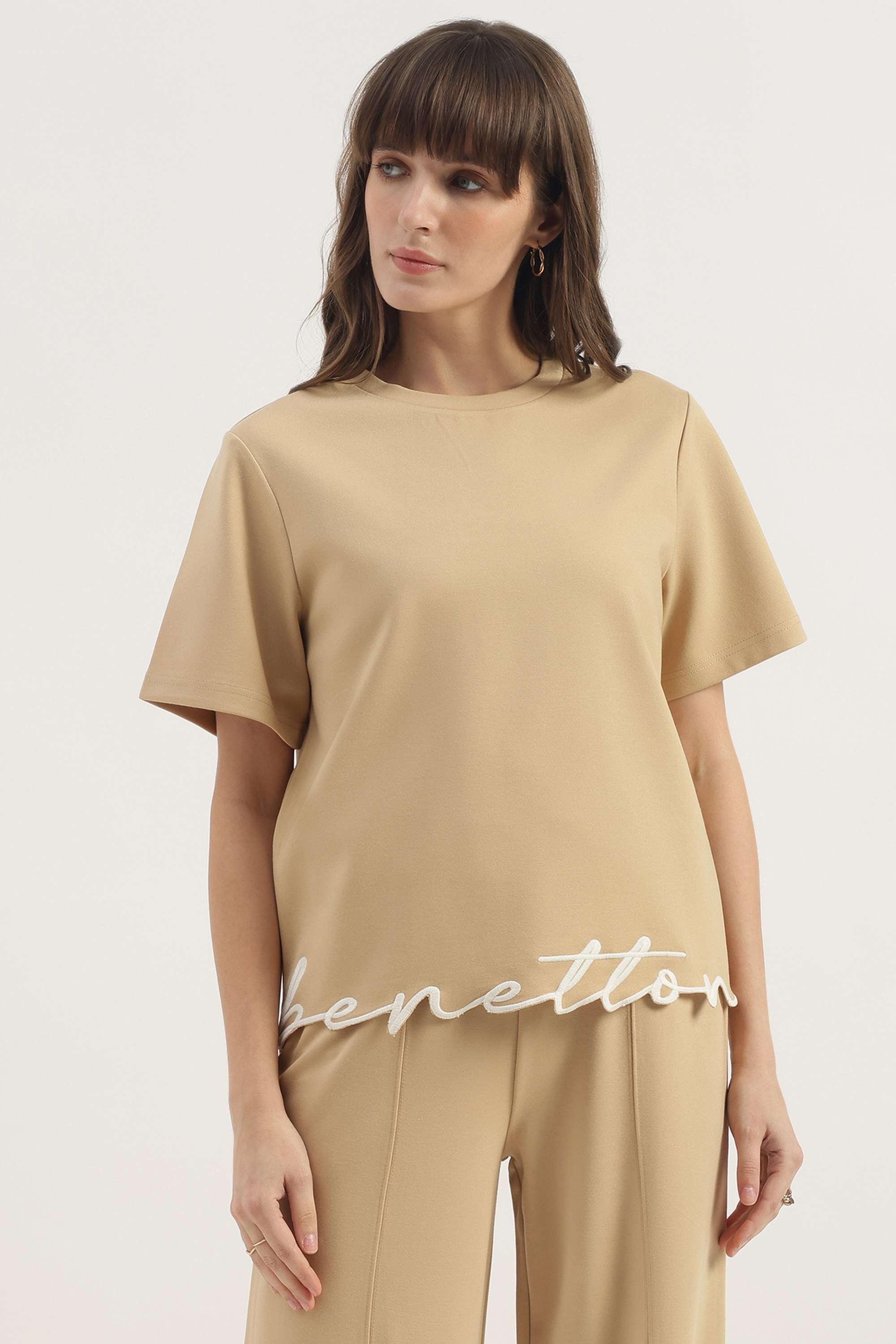 Printed-Blended-Fabric-Women-s-T-Shirt