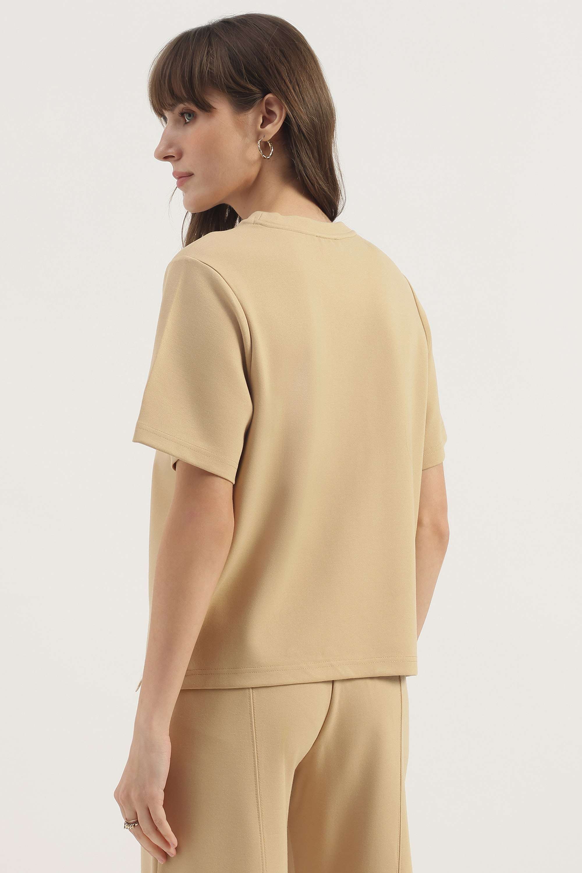 Printed-Blended-Fabric-Women-s-T-Shirt