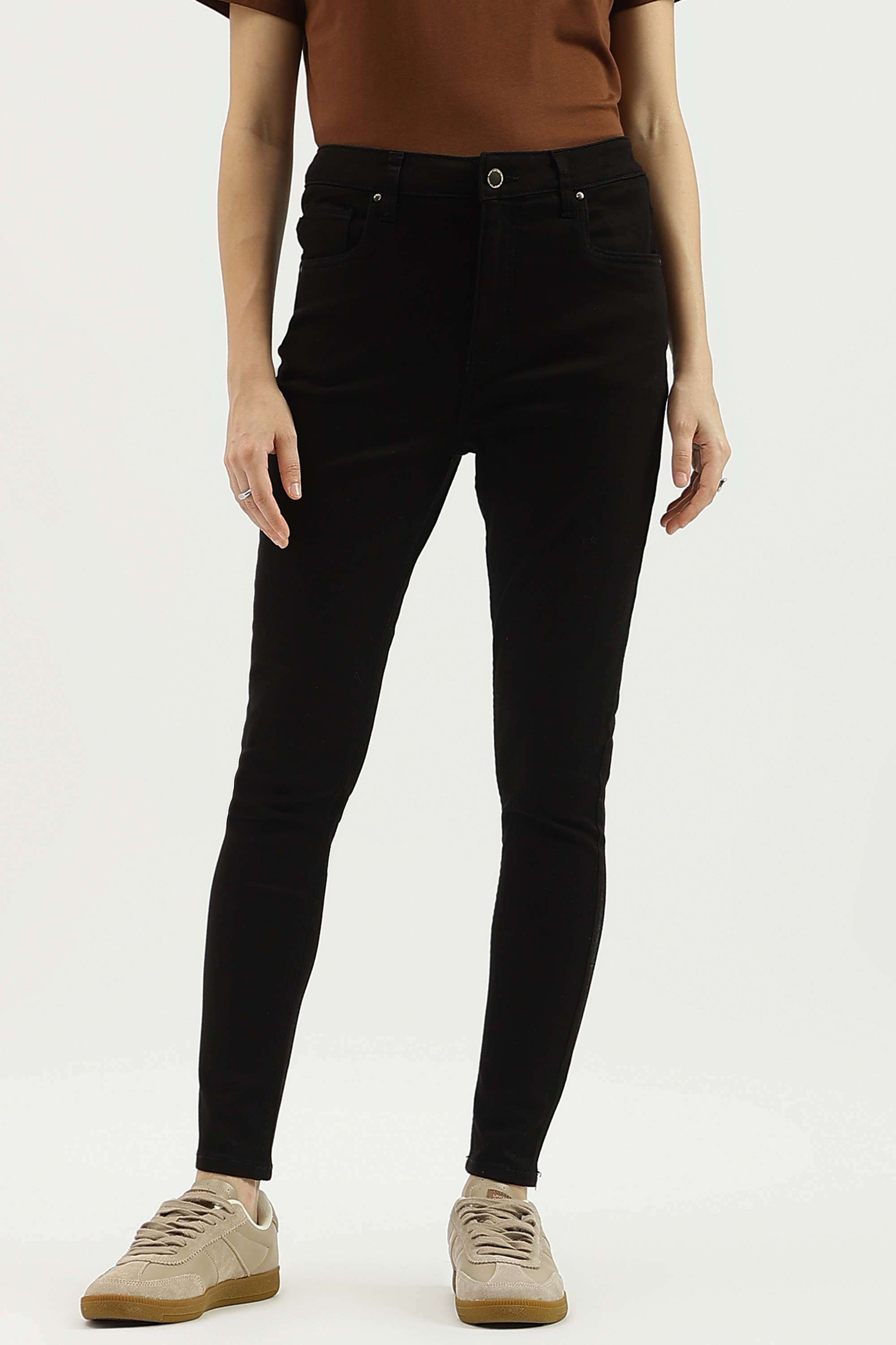 Solid-Blended-Fabric-Skinny-Fit-Women-s-Jeans