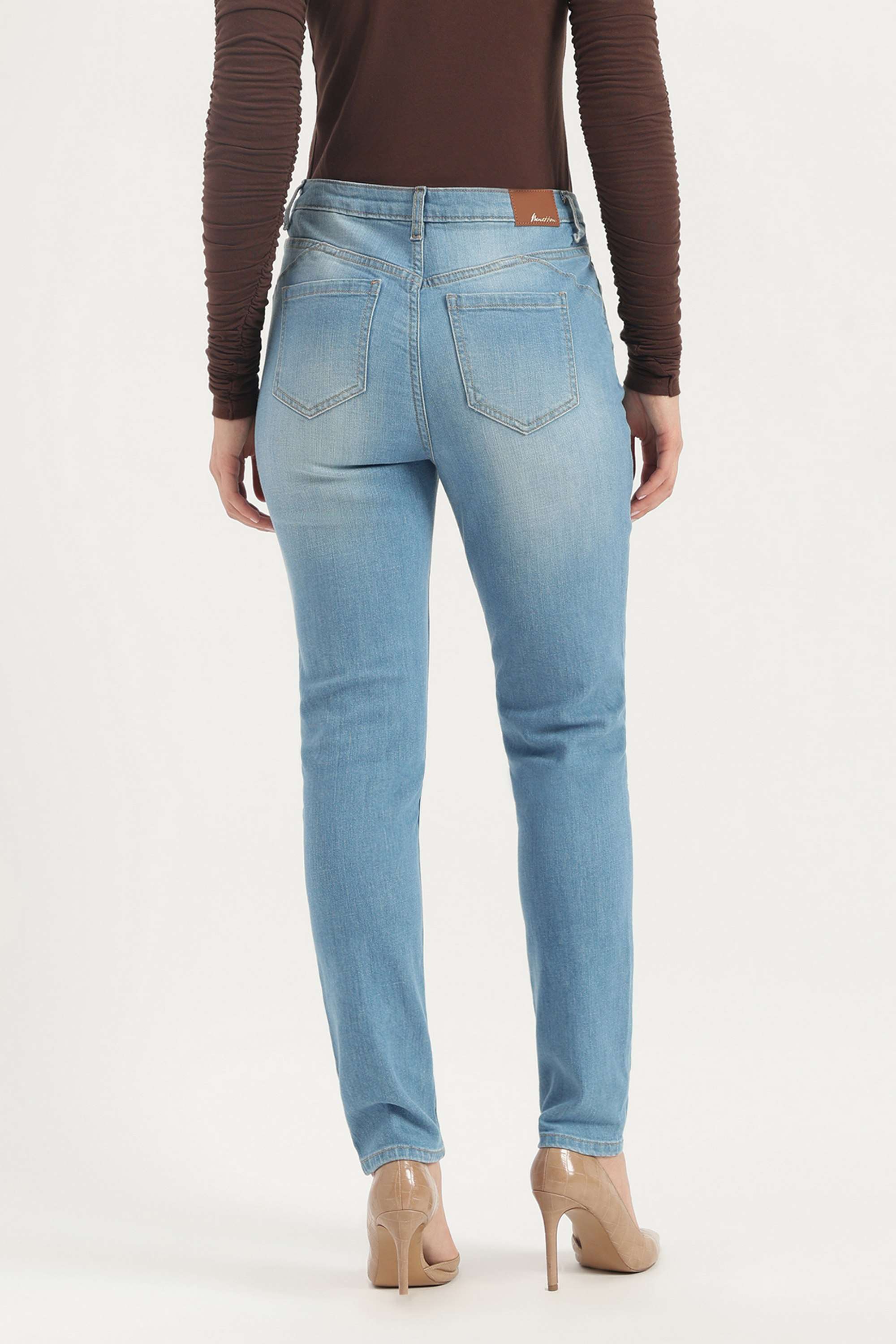 High-Rise-Blended-Fabric-Skinny-Fit-Women-s-Jeans