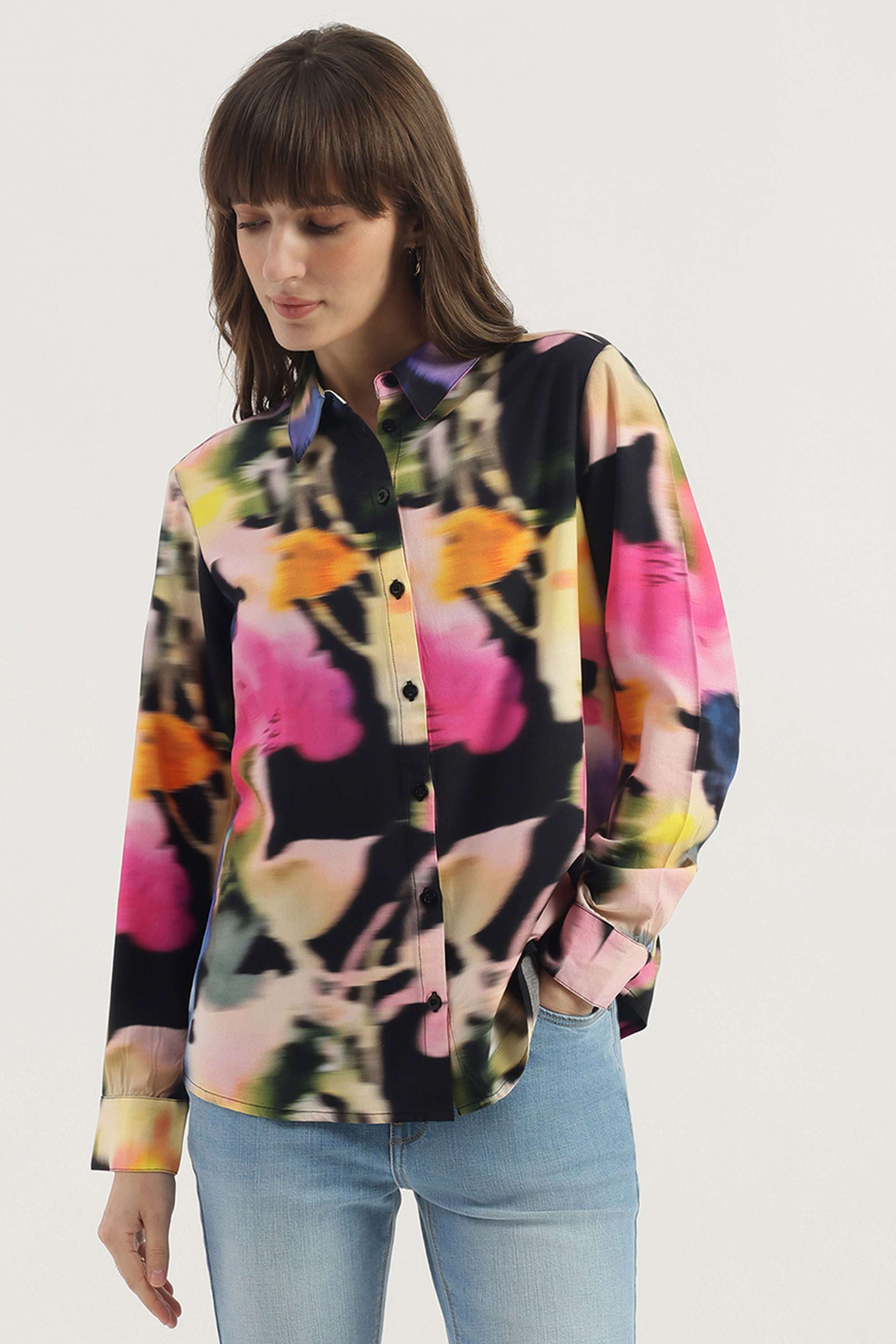 Printed-Blended-Fabric-Women-s-Casual-Wear-Shirt