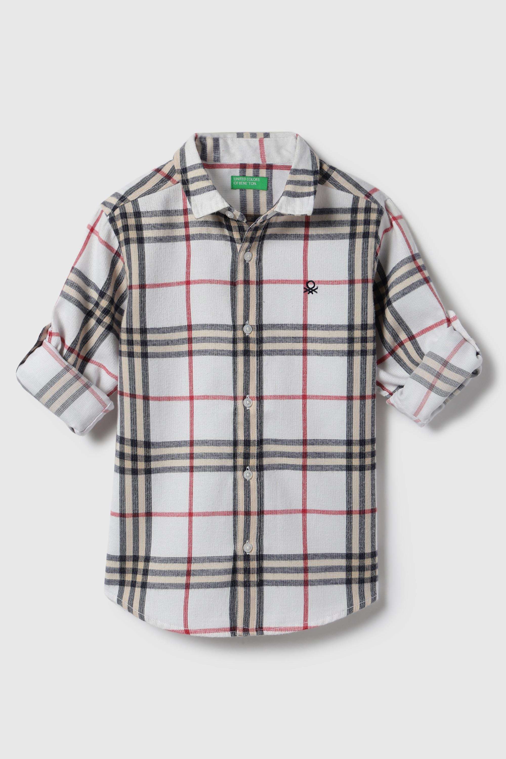 Checks-Poly-Cotton-Collared-Boy-s-Shirt