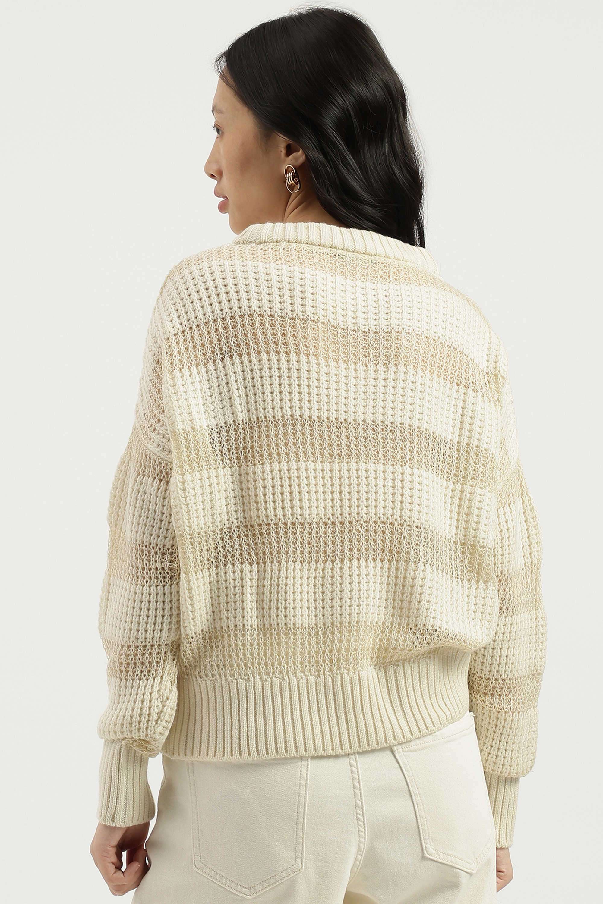 Solid-Blended-Fabric-Regular-Fit-Women-s-Sweater