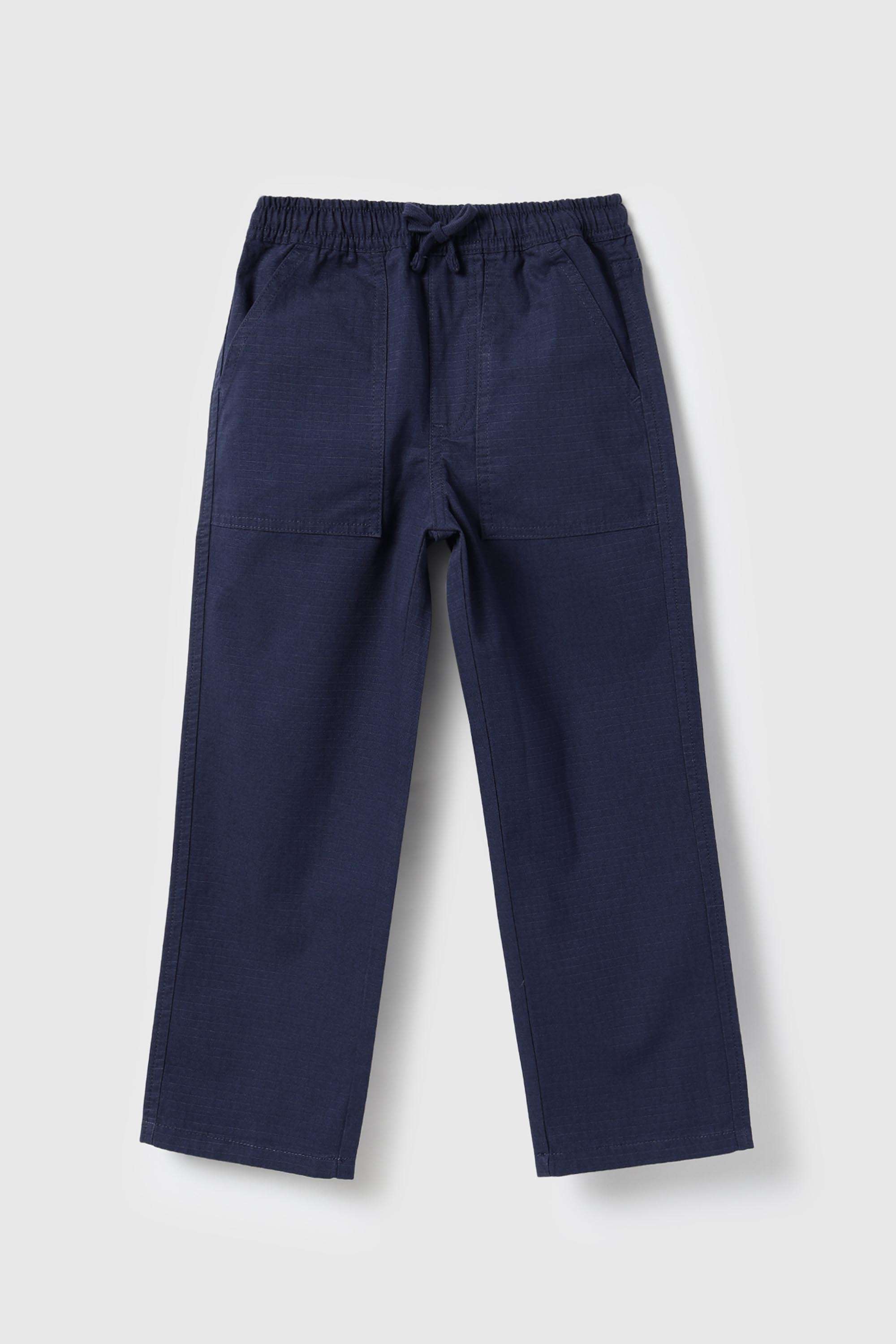 Solid-Cotton-Regular-Fit-Boy-s-Trousers