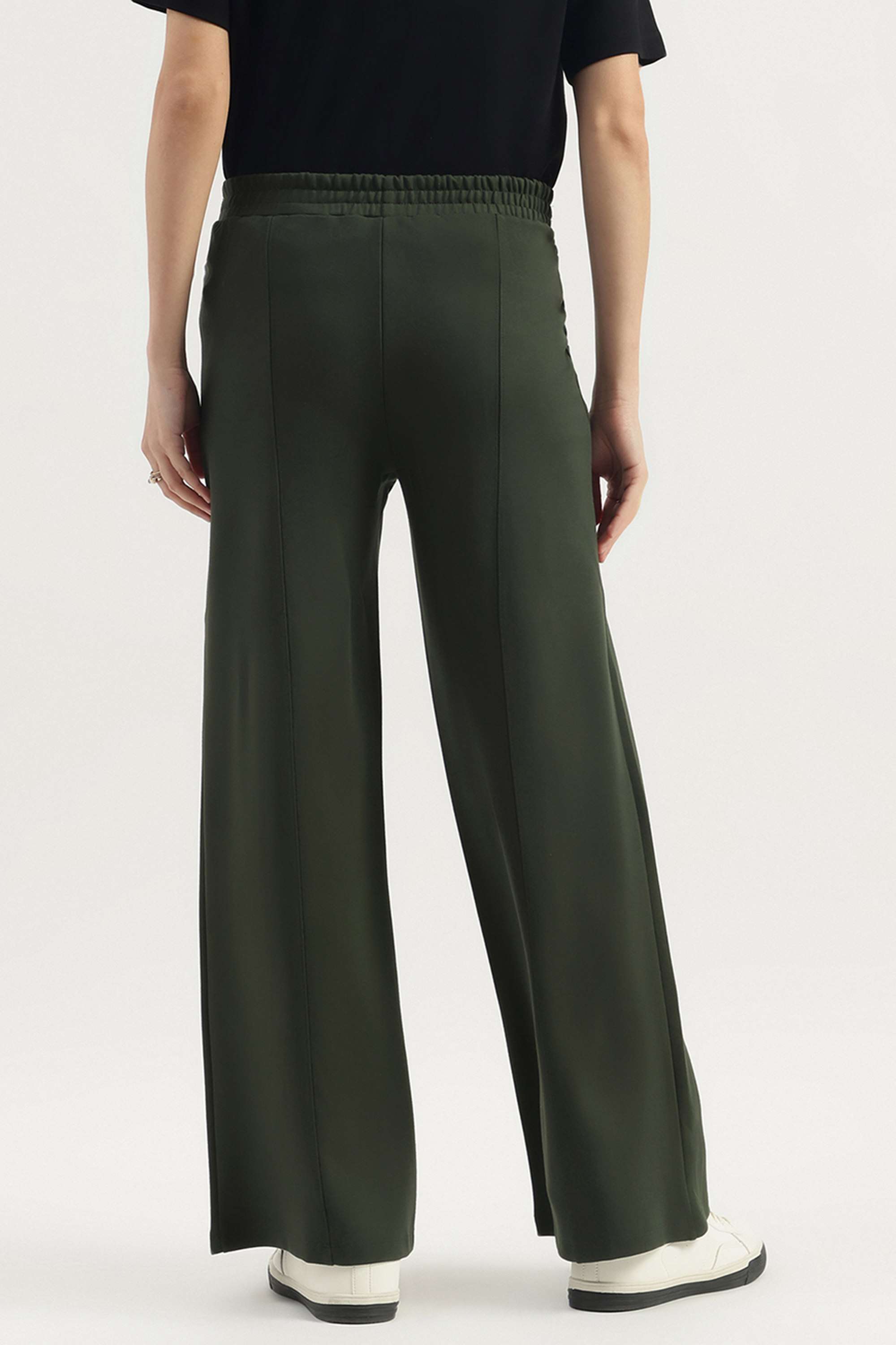 Printed-Regular-Fit-Blended-Fabric-Women-s-Casual-Wear-Pants