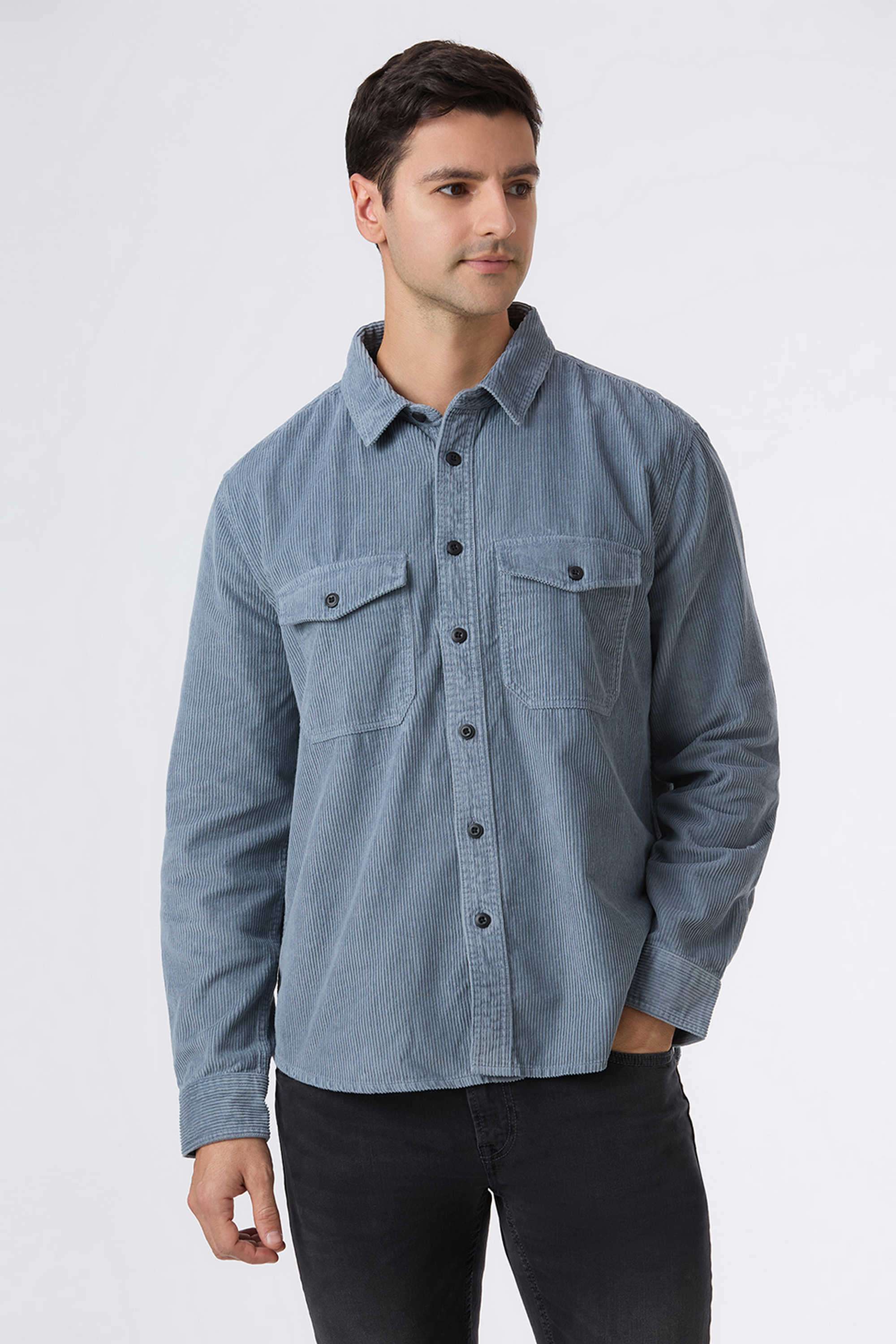 Solid-Cotton-Oversized-Fit-Men-s-Shirt
