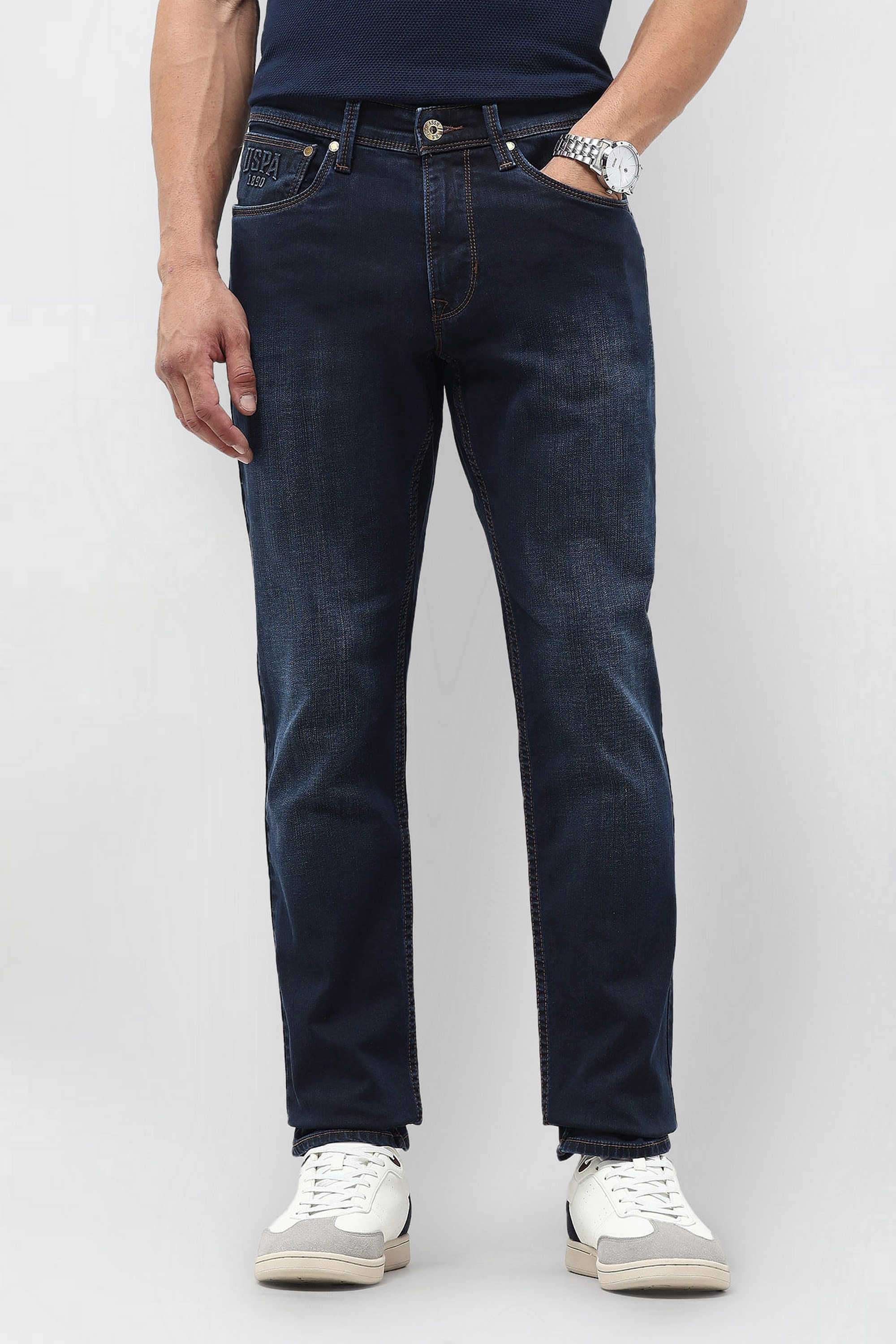 Solid-Cotton-Tapered-Fit-Men-s-Jeans