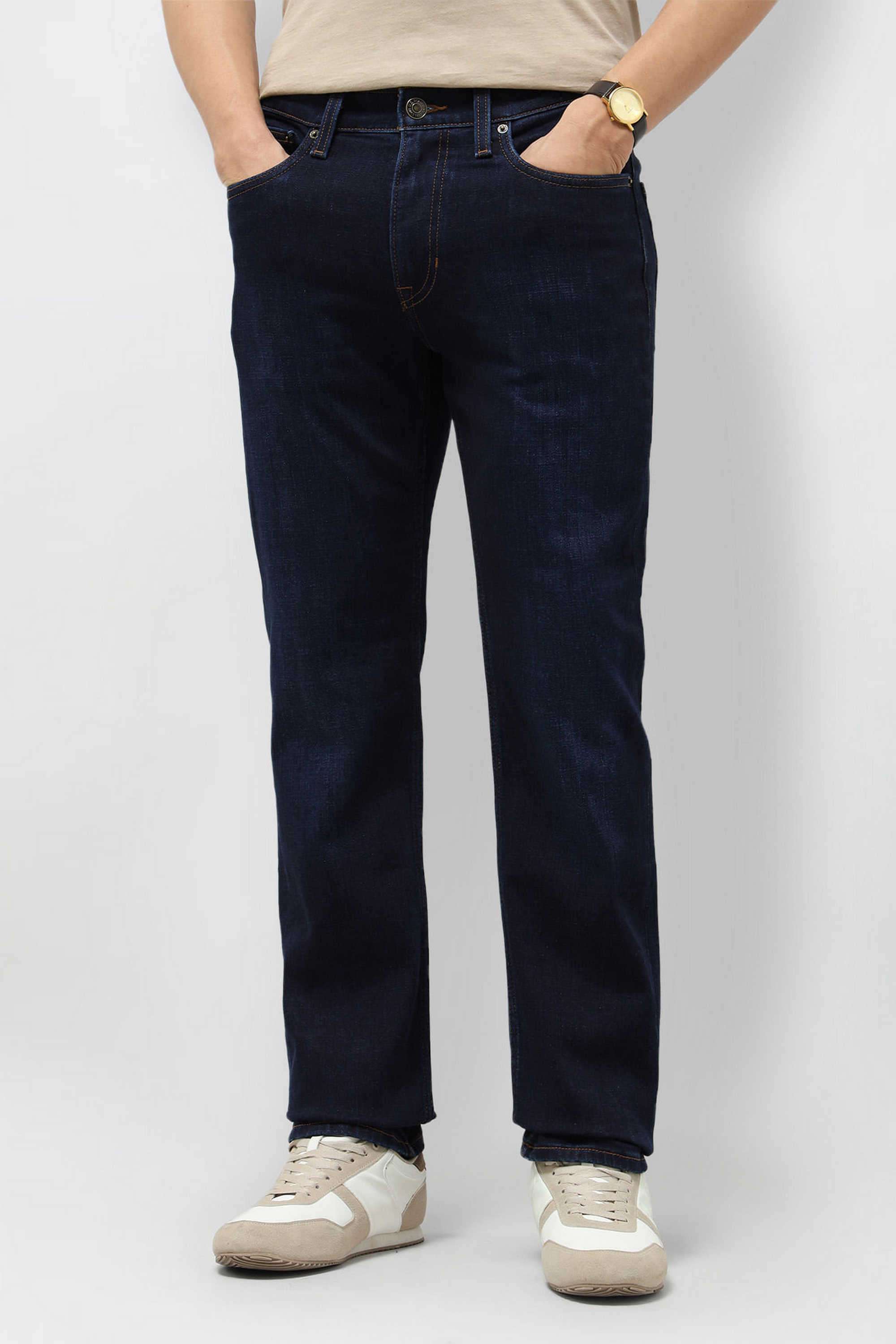 Solid-Cotton-Straight-Fit-Men-s-Jeans