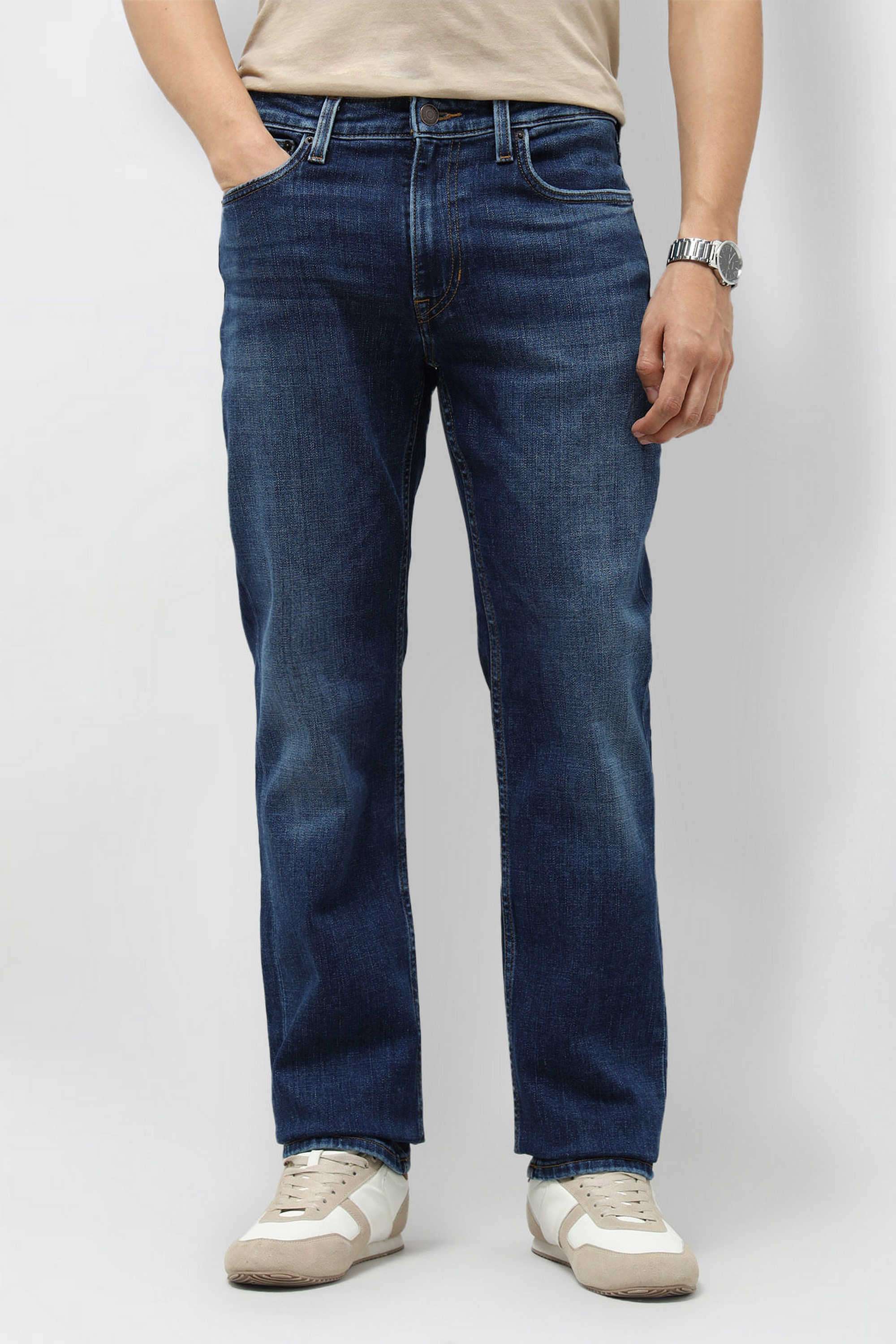 Solid-Cotton-Straight-Fit-Men-s-Jeans