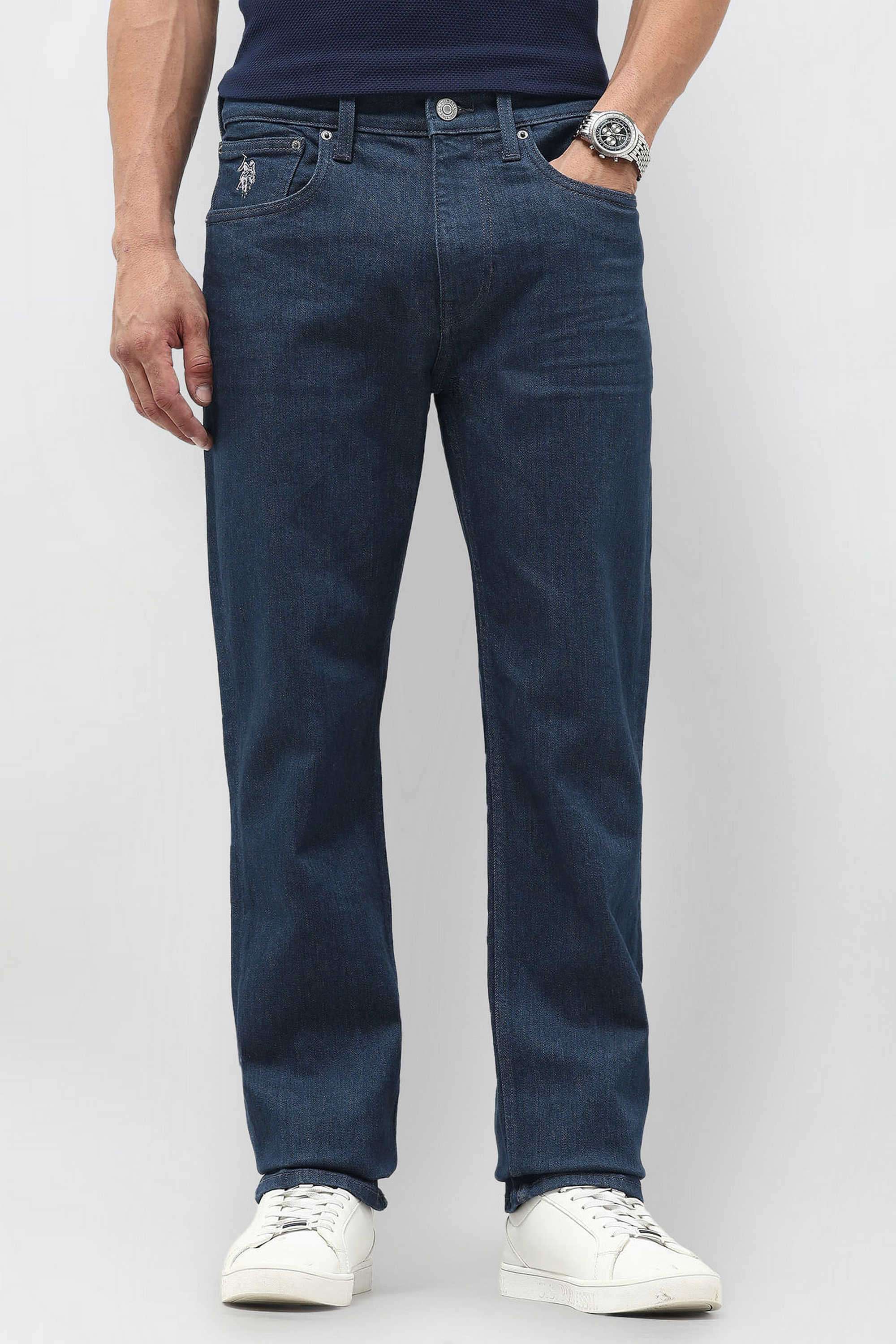 Solid-Cotton-Straight-Fit-Men-s-Jeans