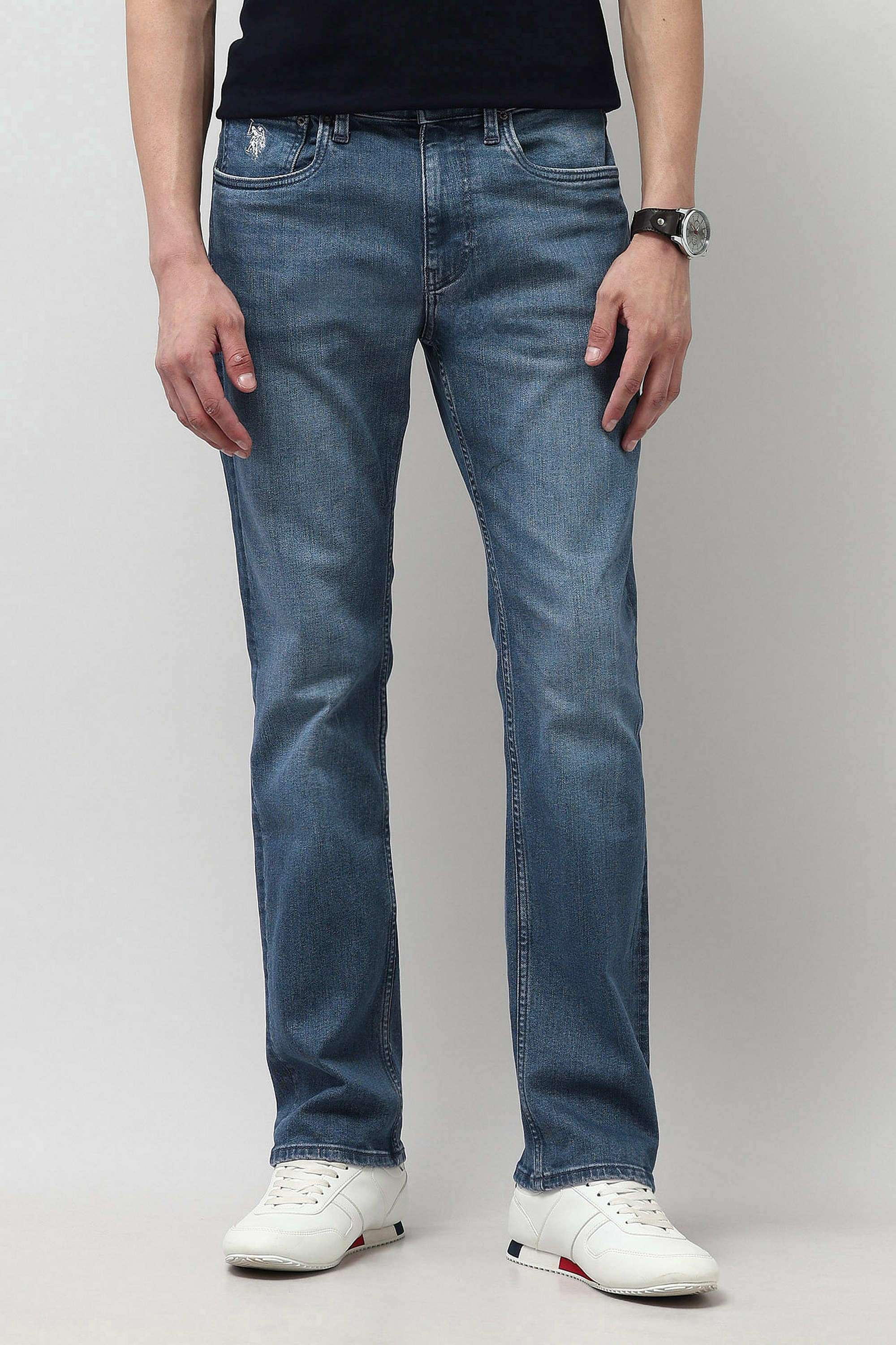 Light-Wash-Cotton-Straight-Fit-Men-s-Jeans