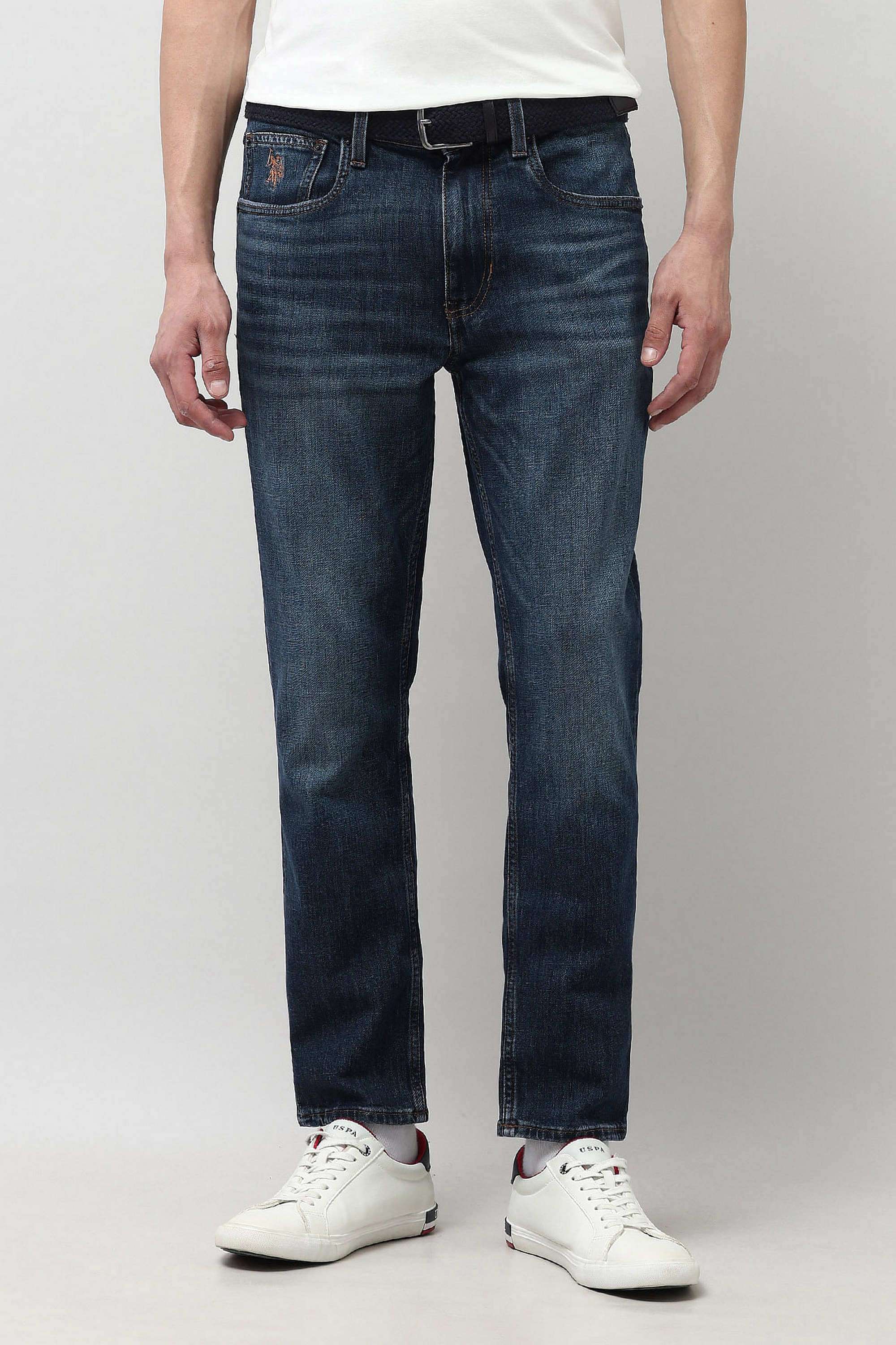Light-Wash-Cotton-Tapered-Fit-Men-s-Jeans