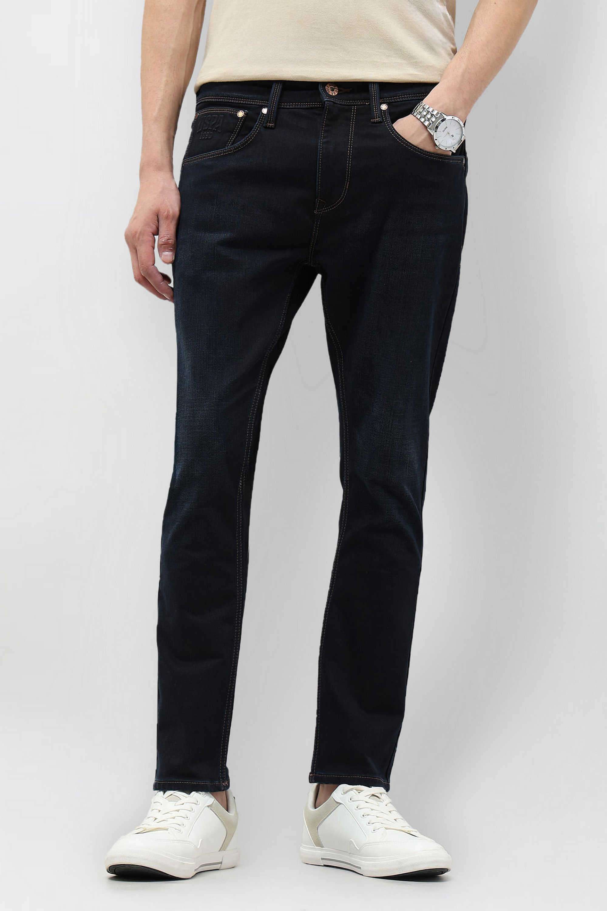 Solid-Cotton-Tapered-Fit-Men-s-Jeans