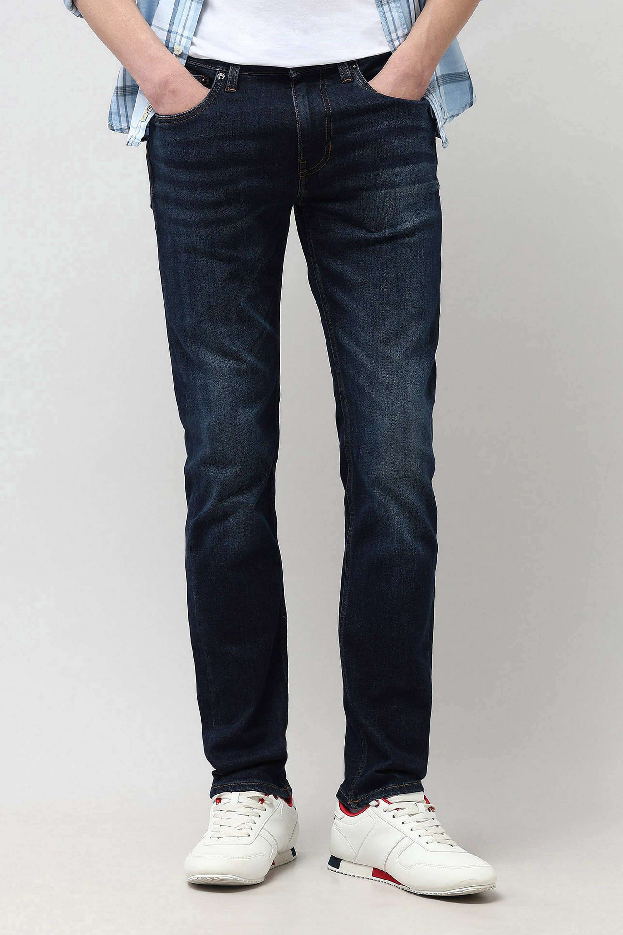Dark-Wash-Cotton-Skinny-Fit-Men-s-Jeans