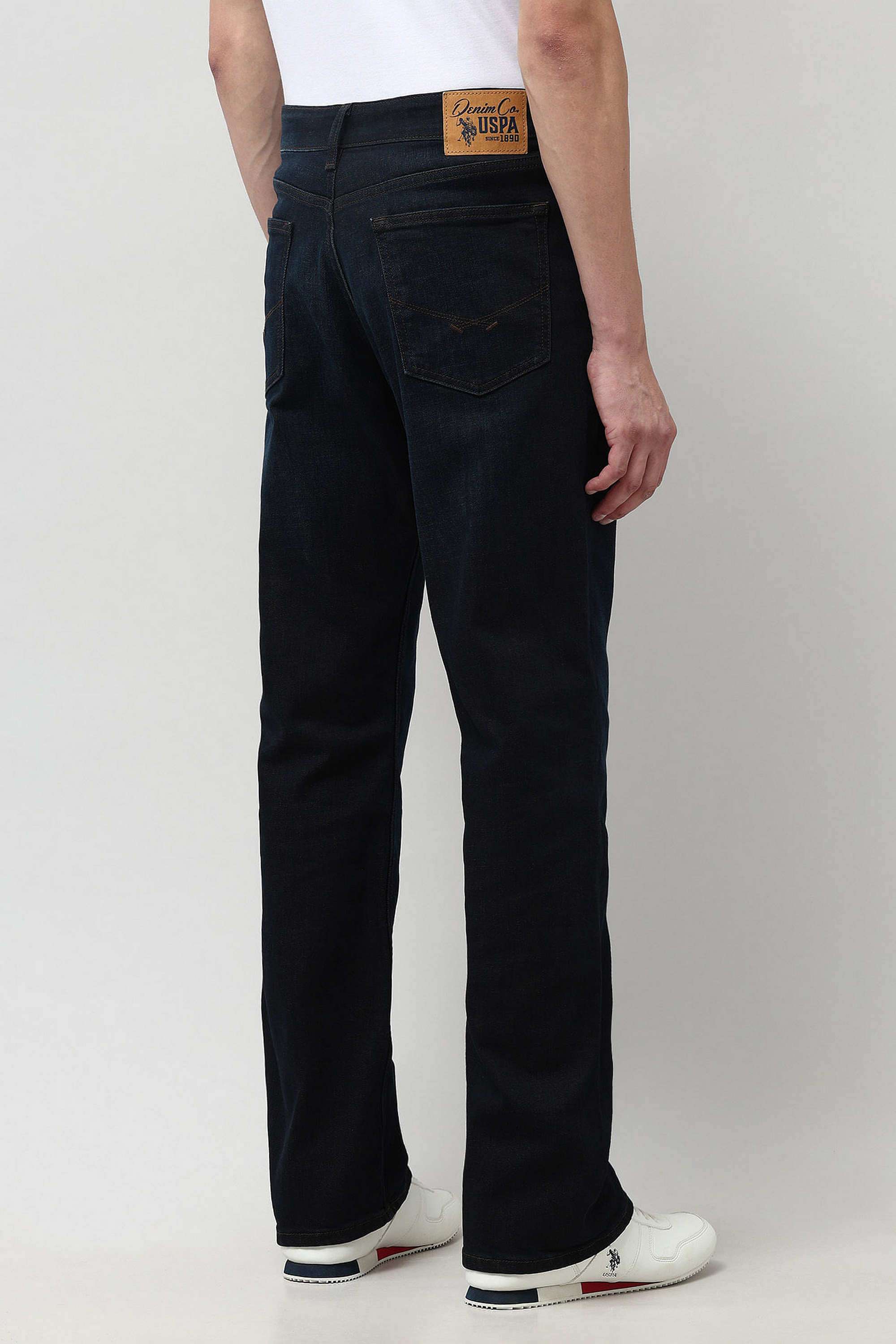 Dark-Wash-Cotton-Bootcut-Fit-Men-s-Jeans