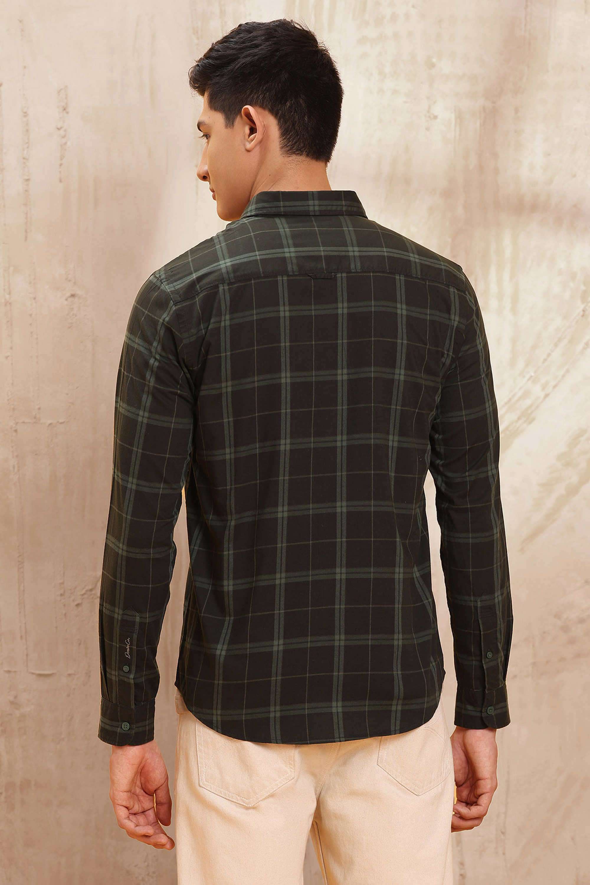 Checks-Cotton-Men-Casual-Wear-Regular-Fit-Shirt