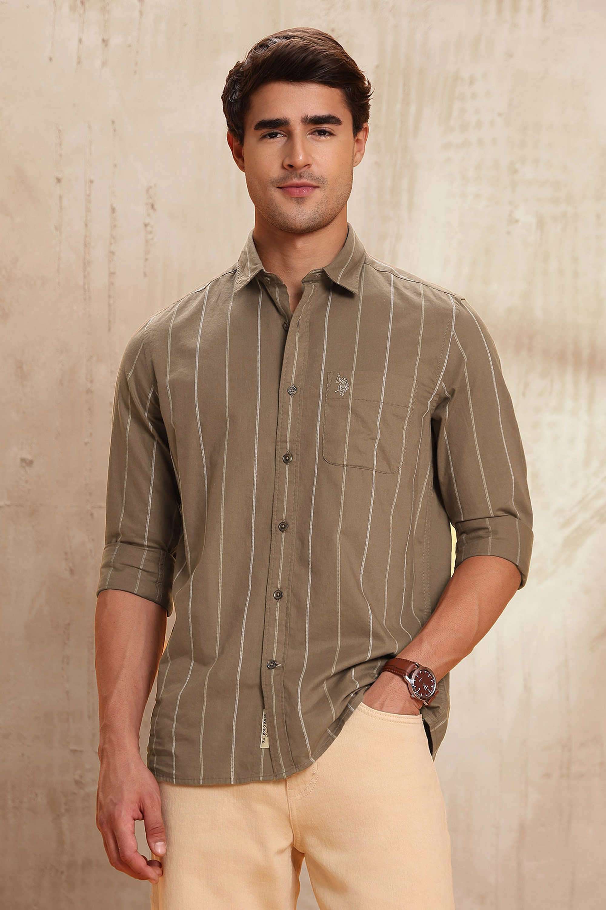 Stripes-Cotton-Men-Casual-Wear-Regular-Fit-Shirt
