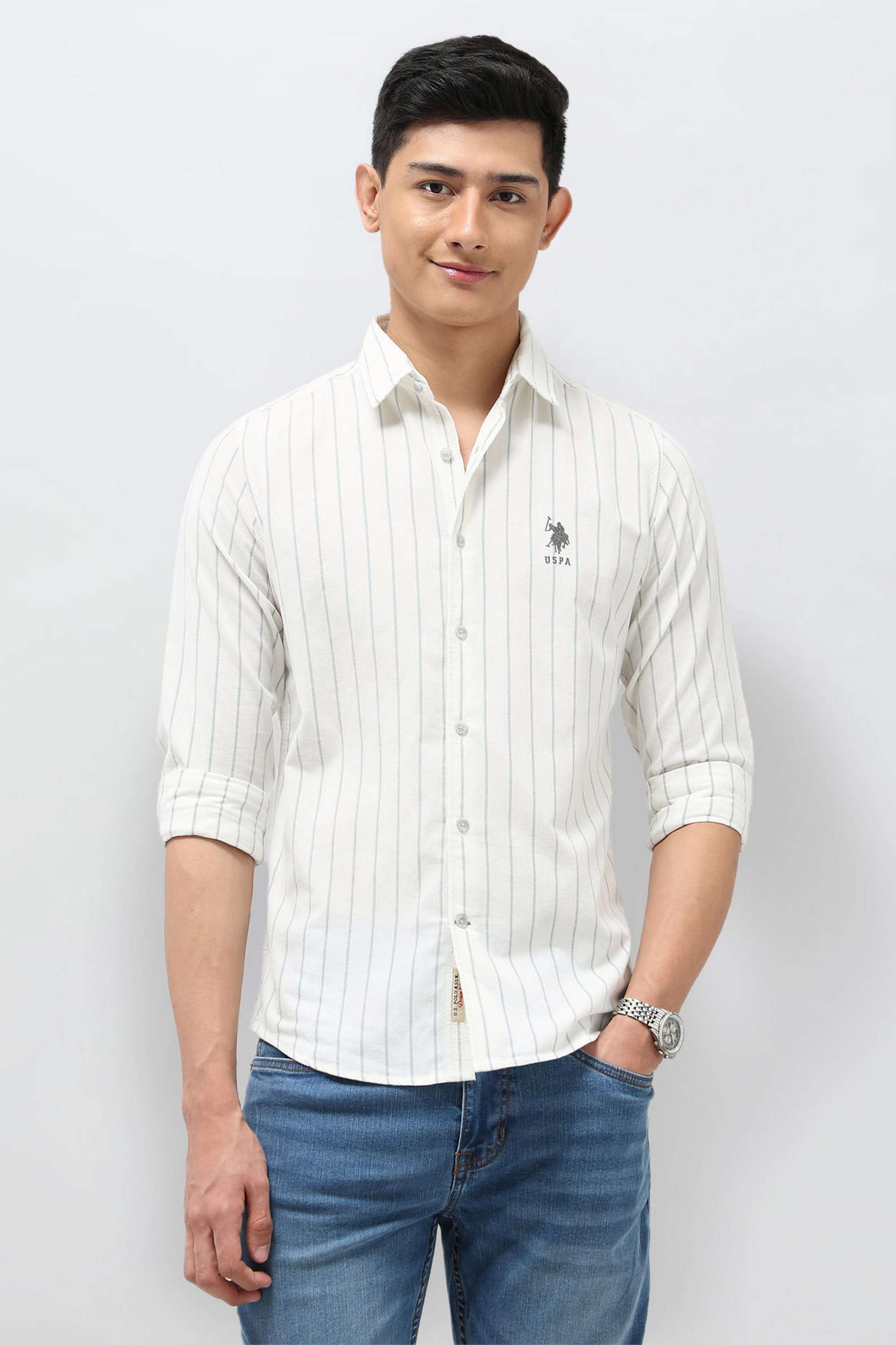 Stripes-Cotton-Regular-Fit-Men-s-Casual-Wear-Shirt