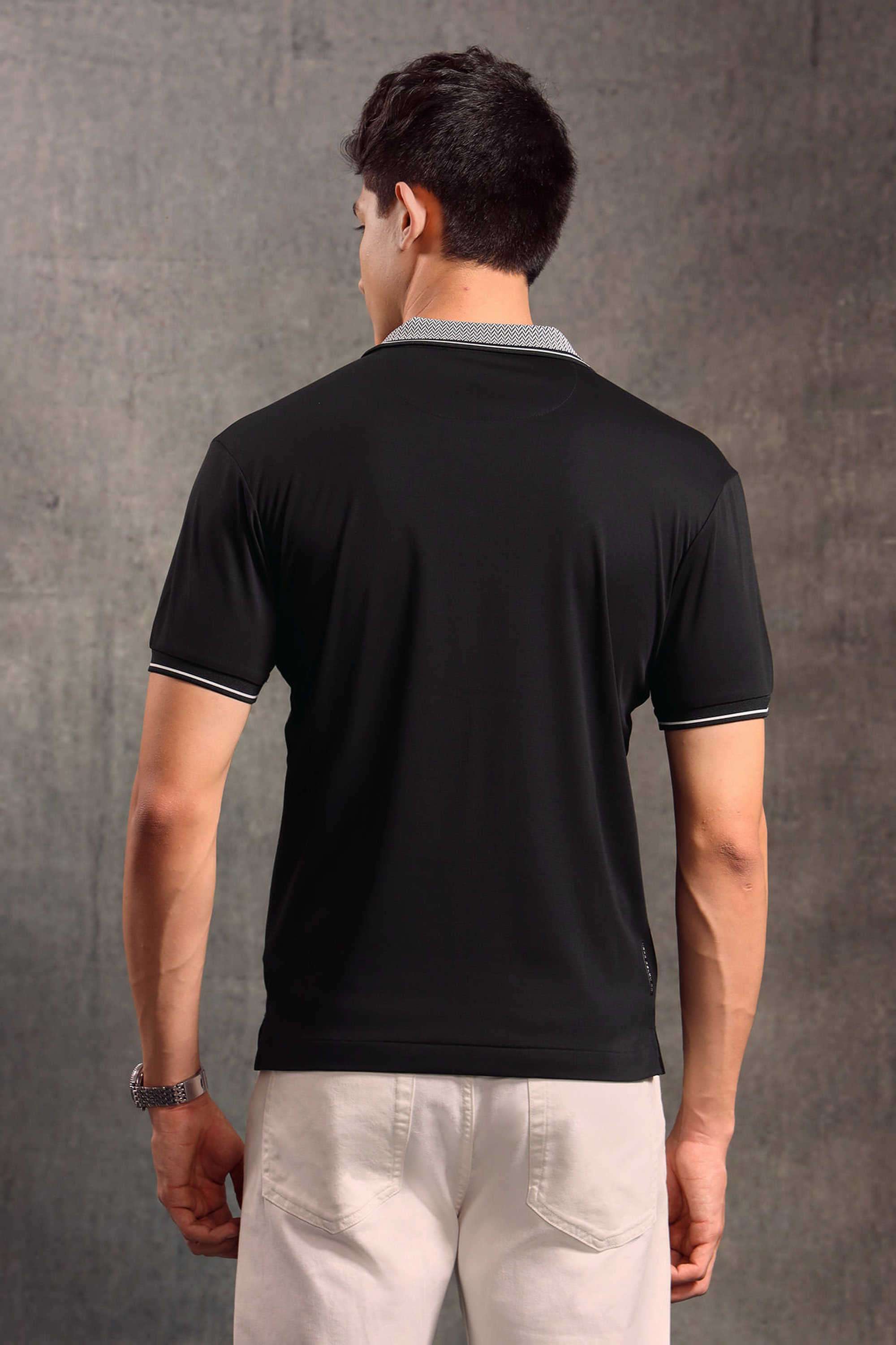 Solid-Nylon-Polo-Men-s-T-Shirt
