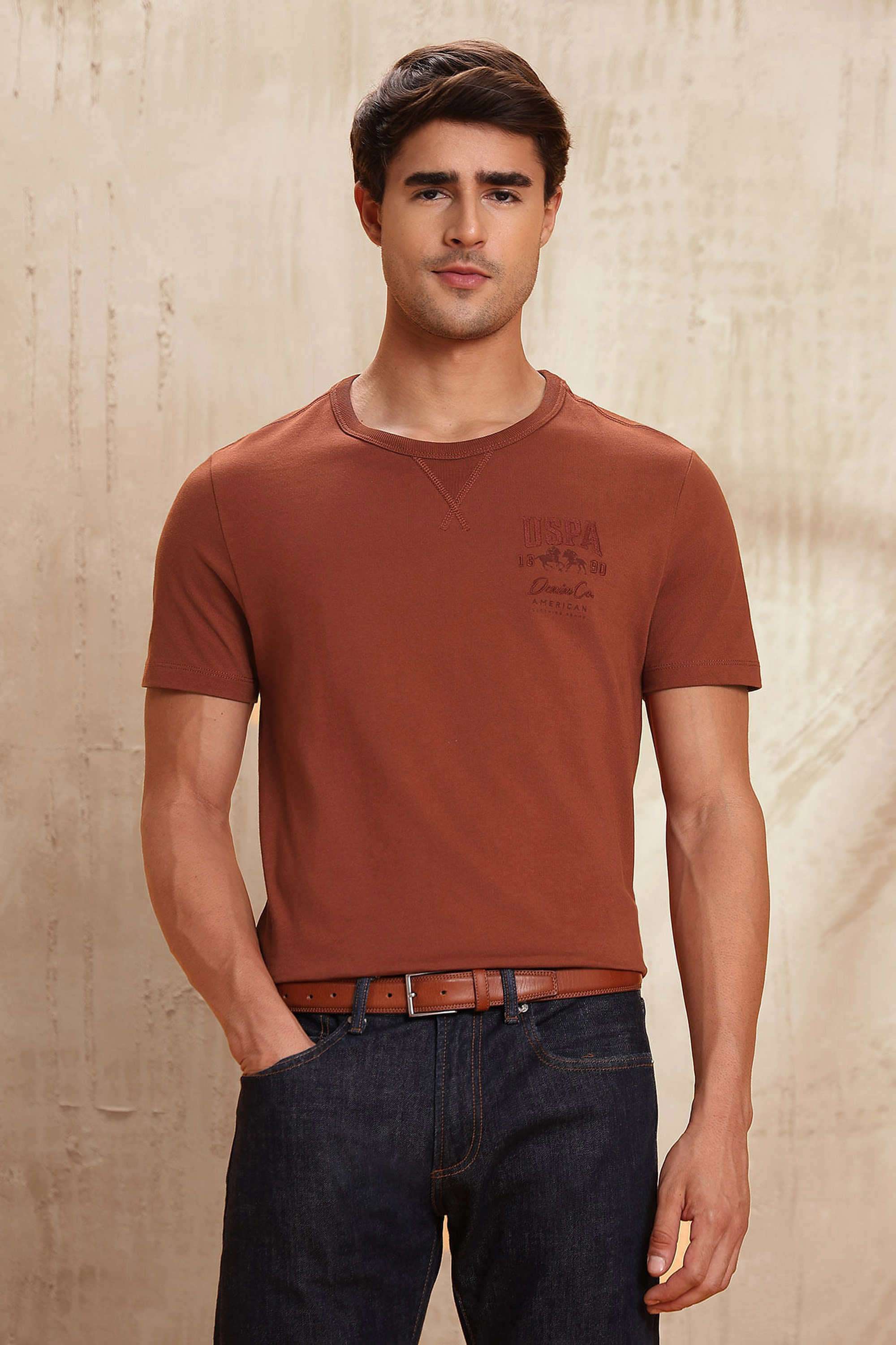 Solid-Cotton-Men-Casual-Wear-Regular-Fit-T-Shirt