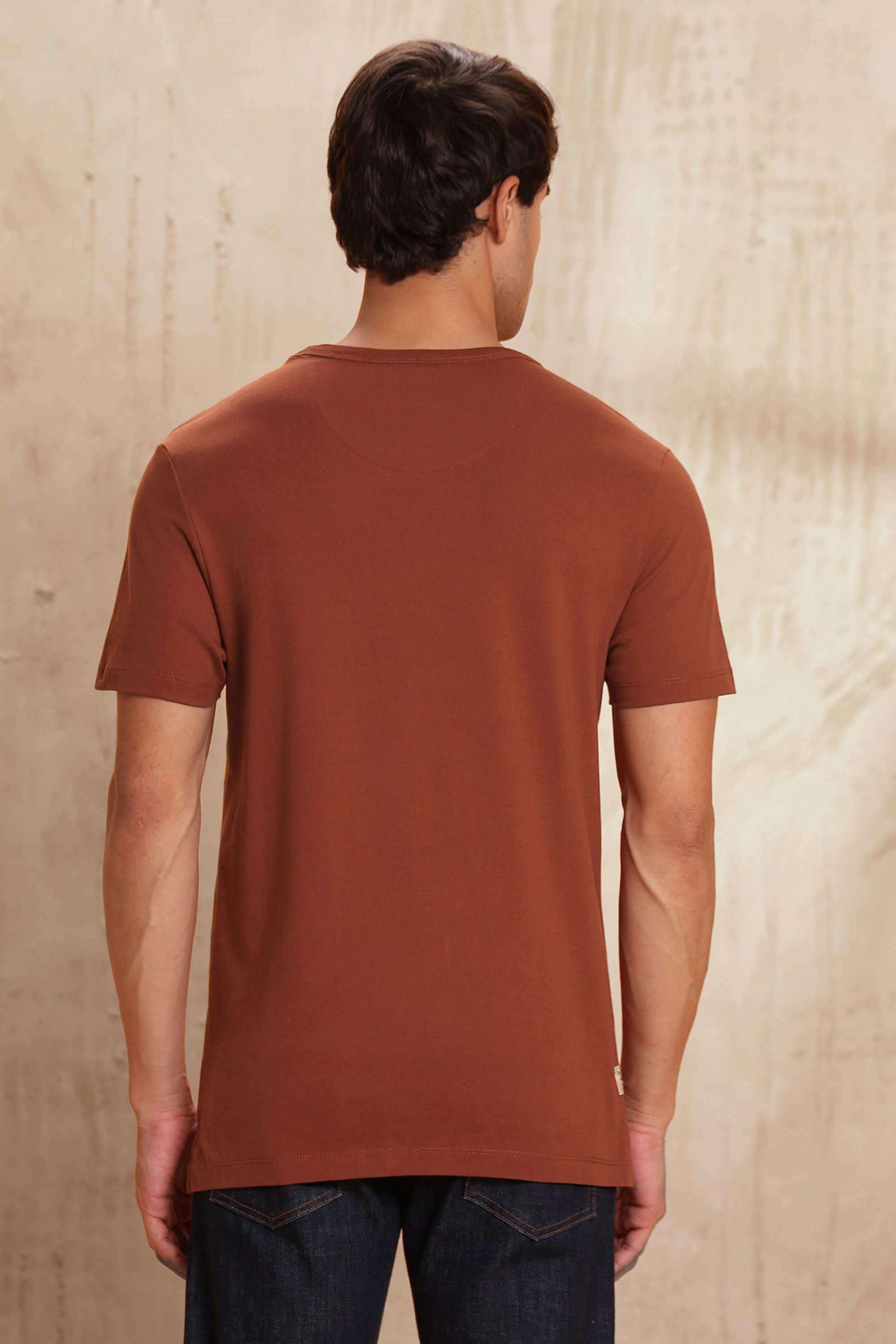 Solid-Cotton-Regular-Fit-Men-T-Shirt