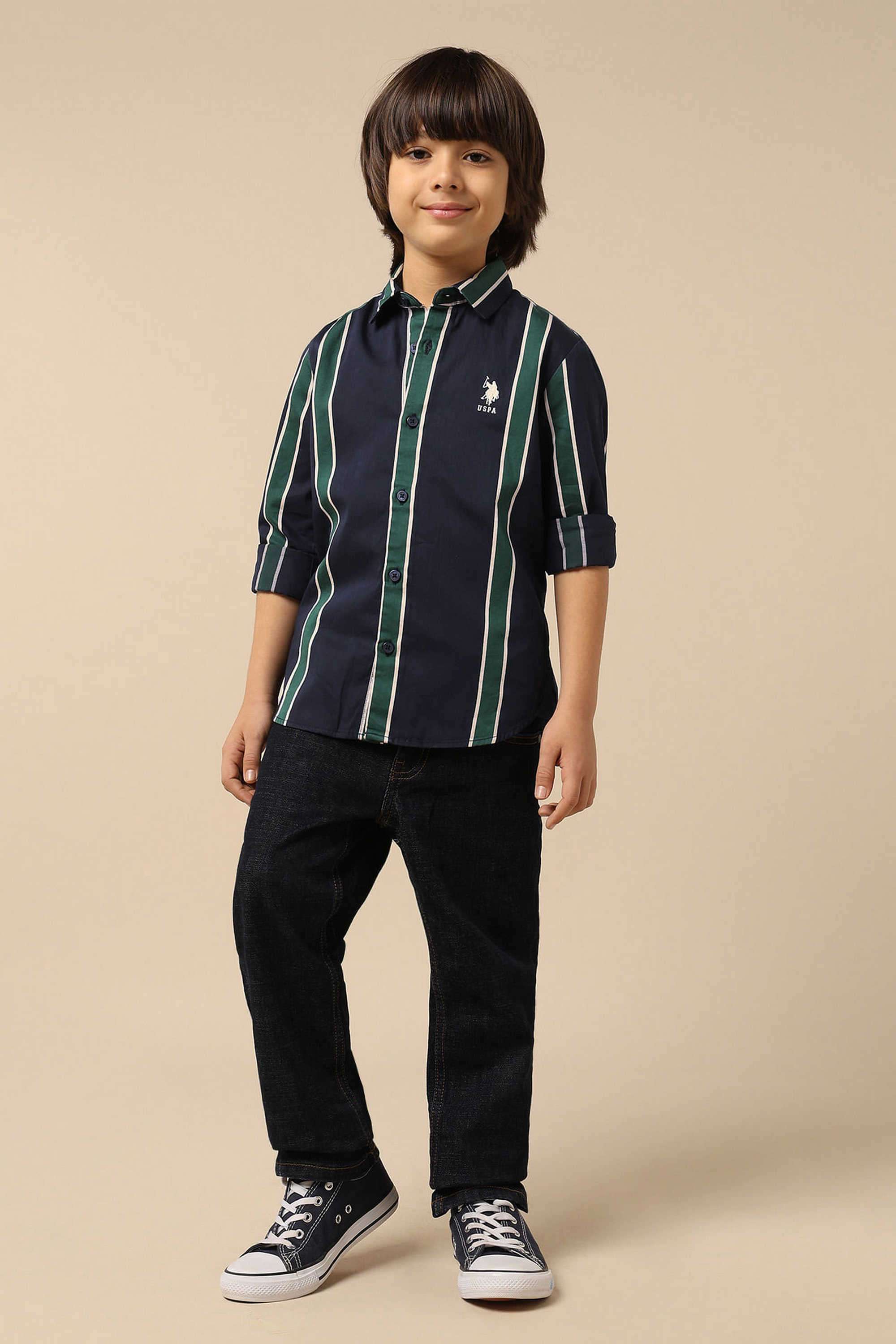 Stripes-Cotton-Collared-Boy-s-Shirt