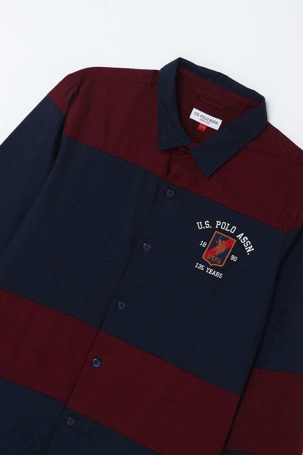 Color-Block-Cotton-Collared-Boy-s-Shirt