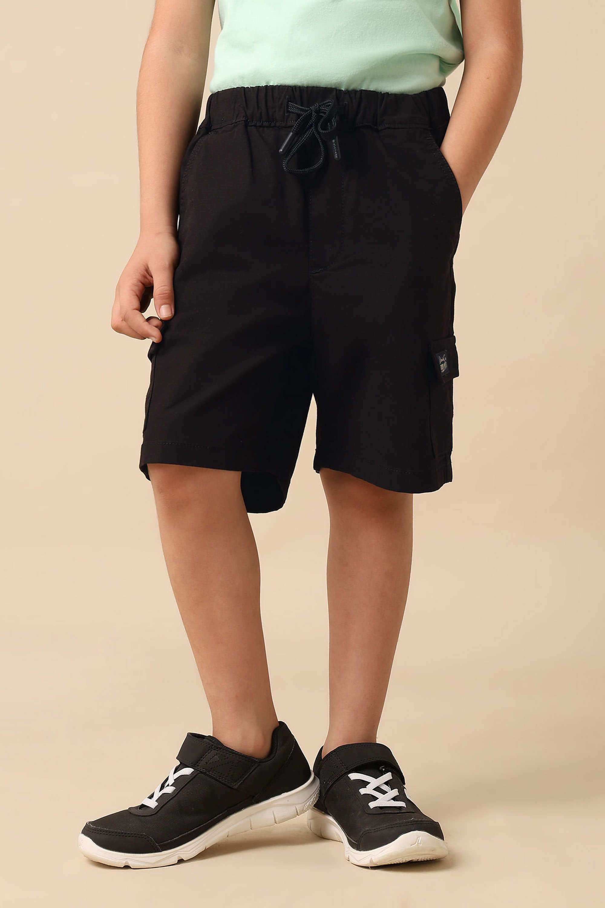 Textured-Relaxed-fit-Cotton-Boy-s-Casual-Wear-Shorts