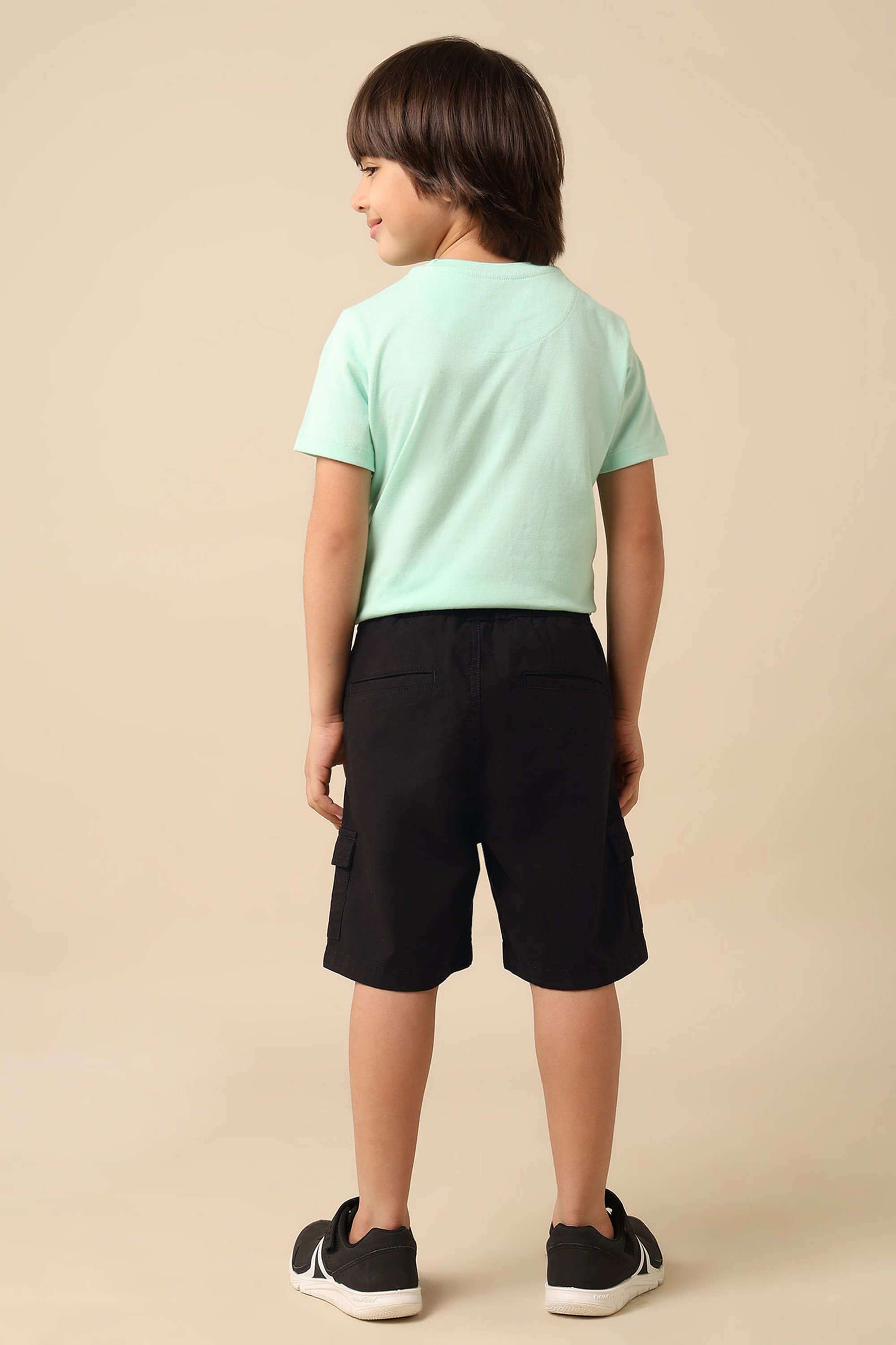 Textured-Relaxed-fit-Cotton-Boy-s-Casual-Wear-Shorts