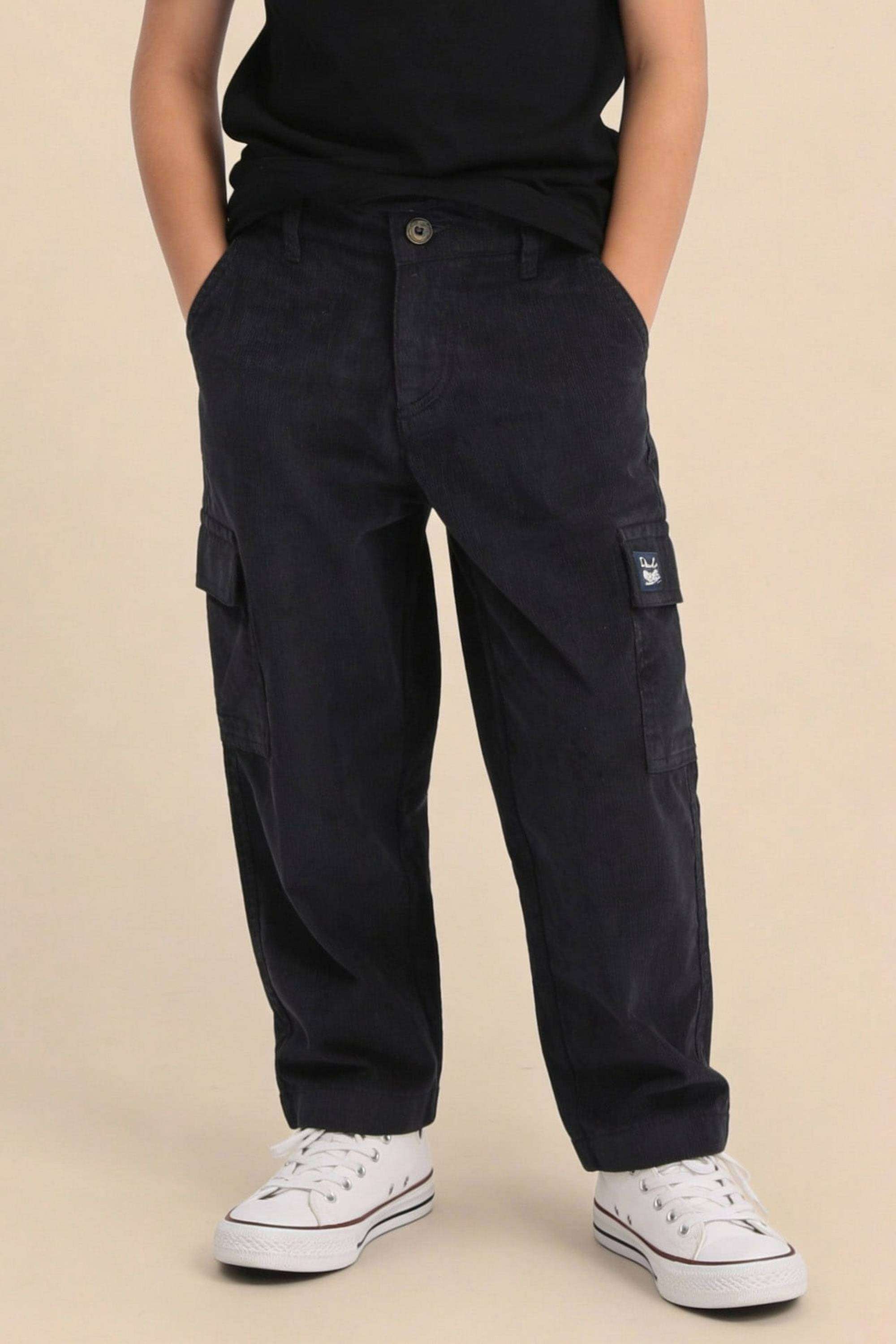 Solid-Blended-Fabric-Regular-Fit-Boys-Trousers