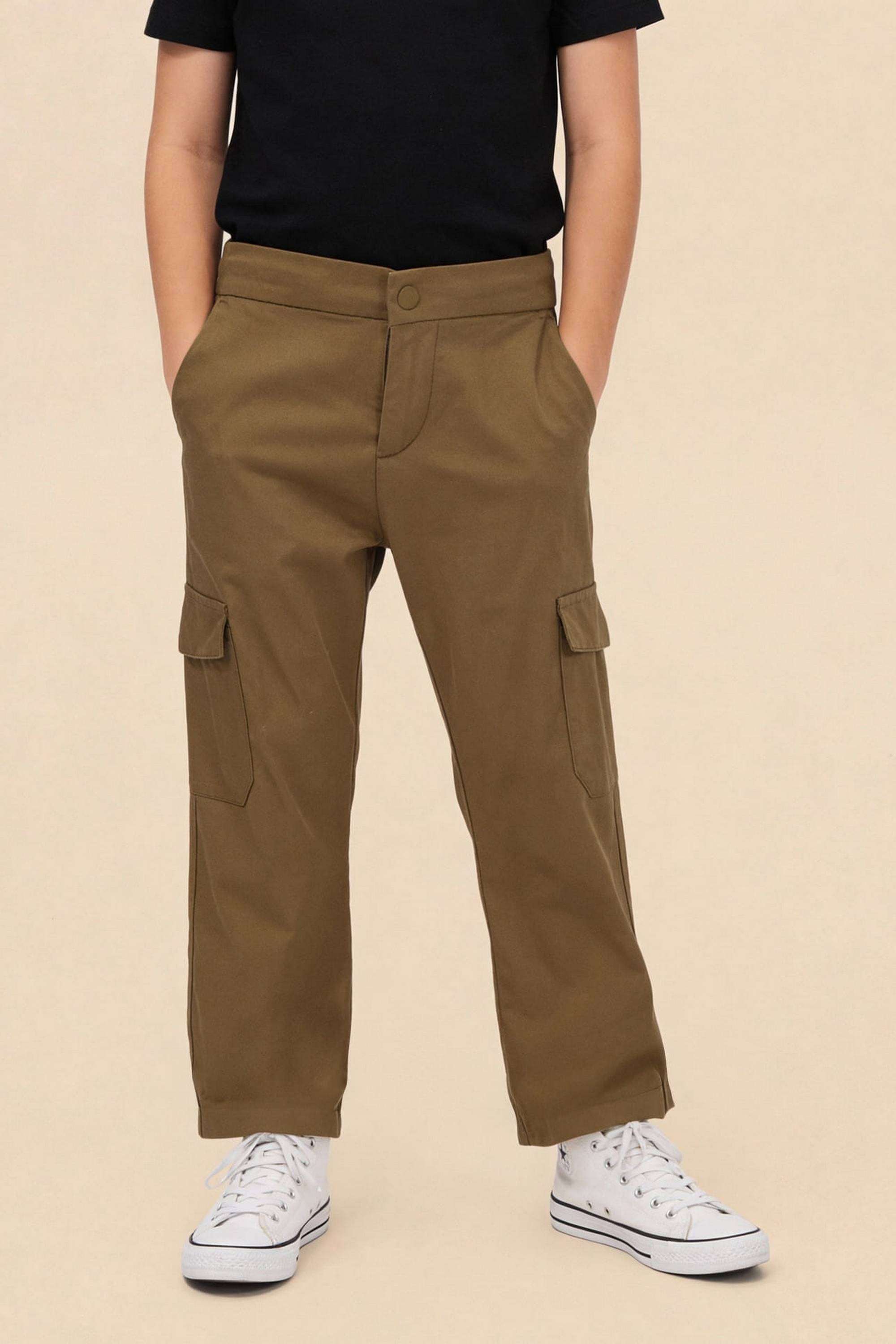 Solid-Cotton-Relaxed-fit-Boys-Pants
