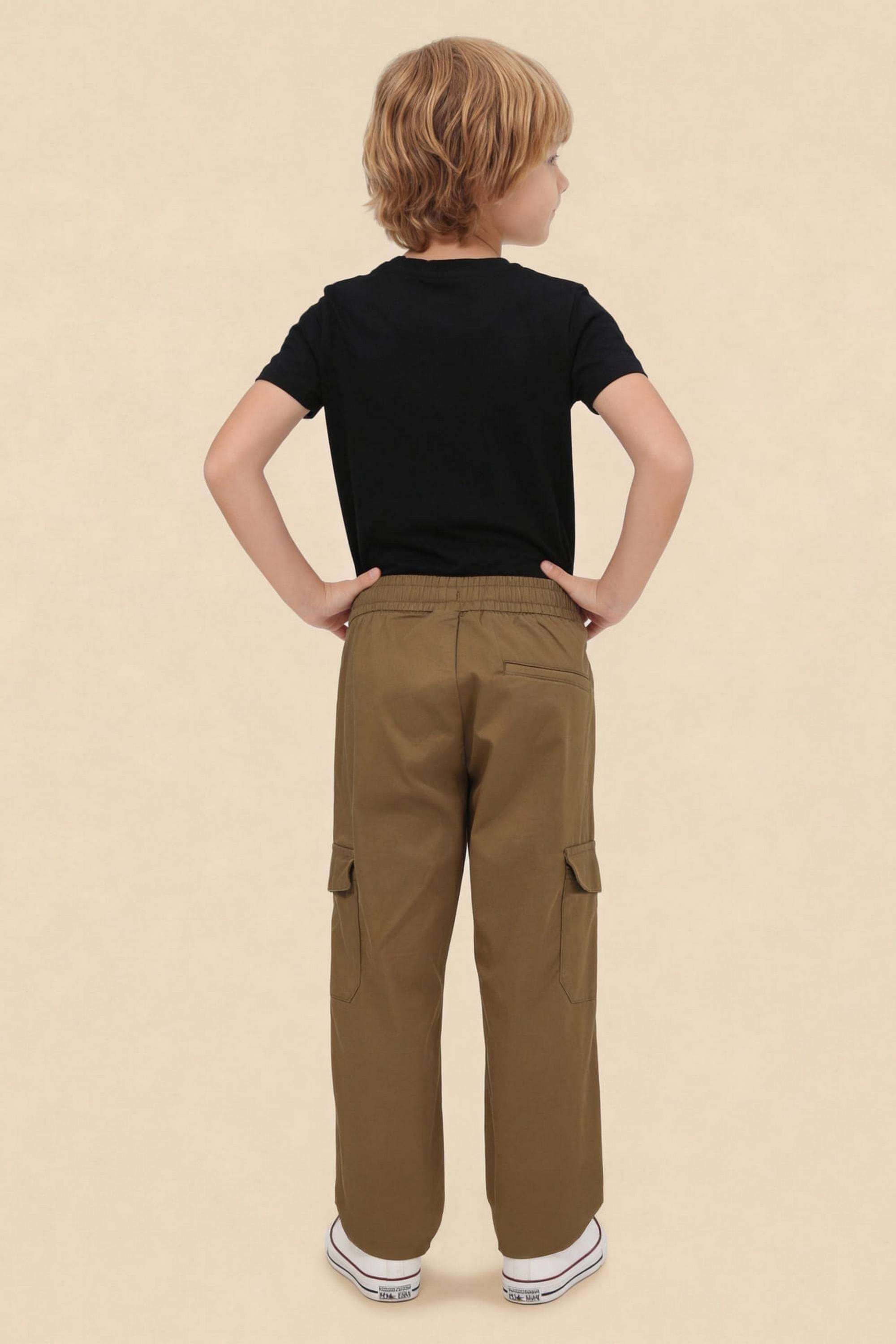 Solid-Cotton-Relaxed-fit-Boys-Pants