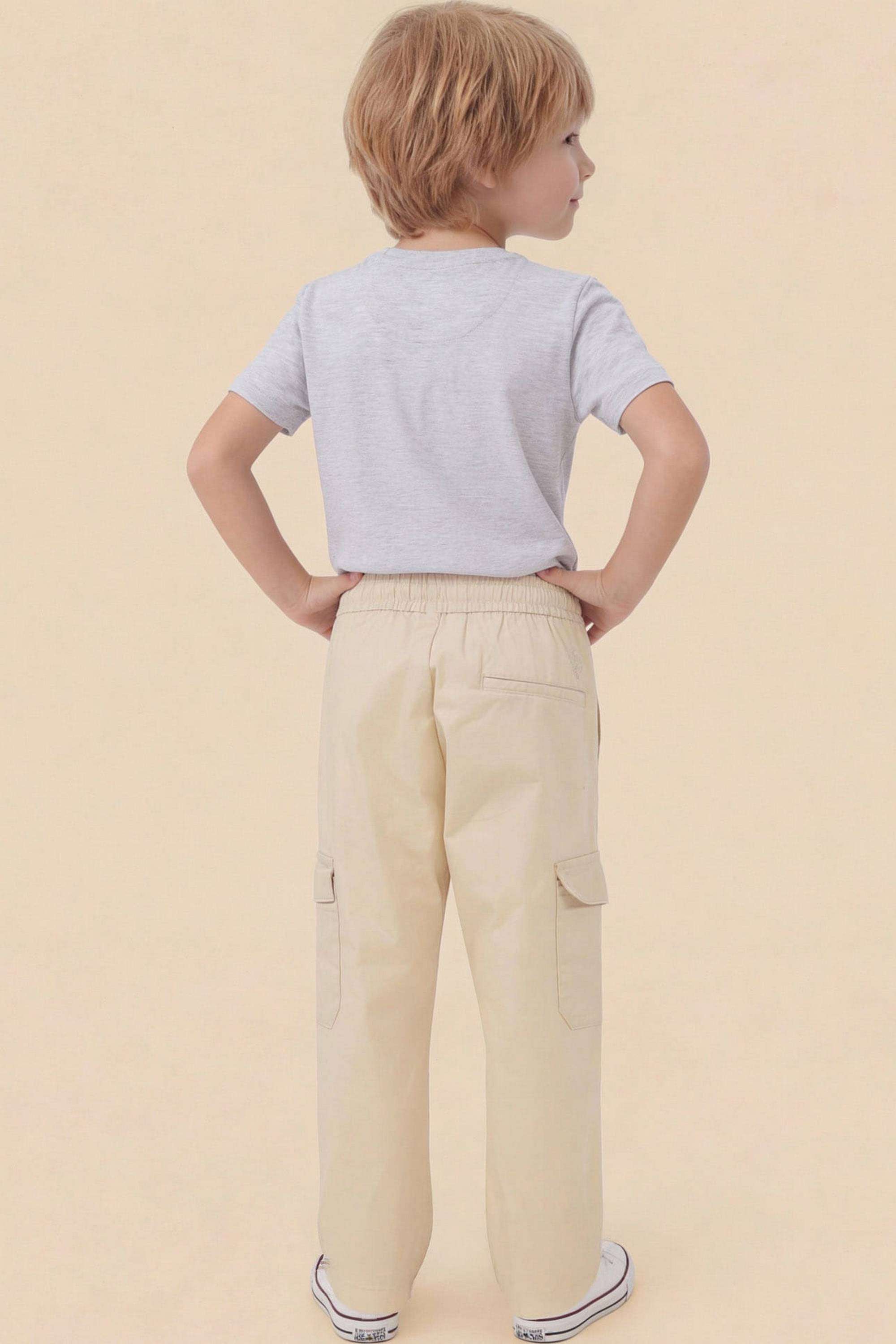 Solid-Cotton-Relaxed-fit-Boys-Pants
