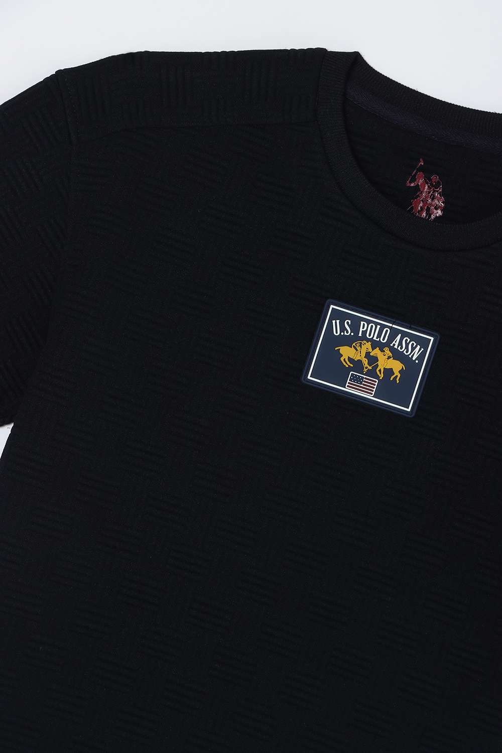 Knitted-Polyester-Round-Neck-Boy-s-T-Shirt