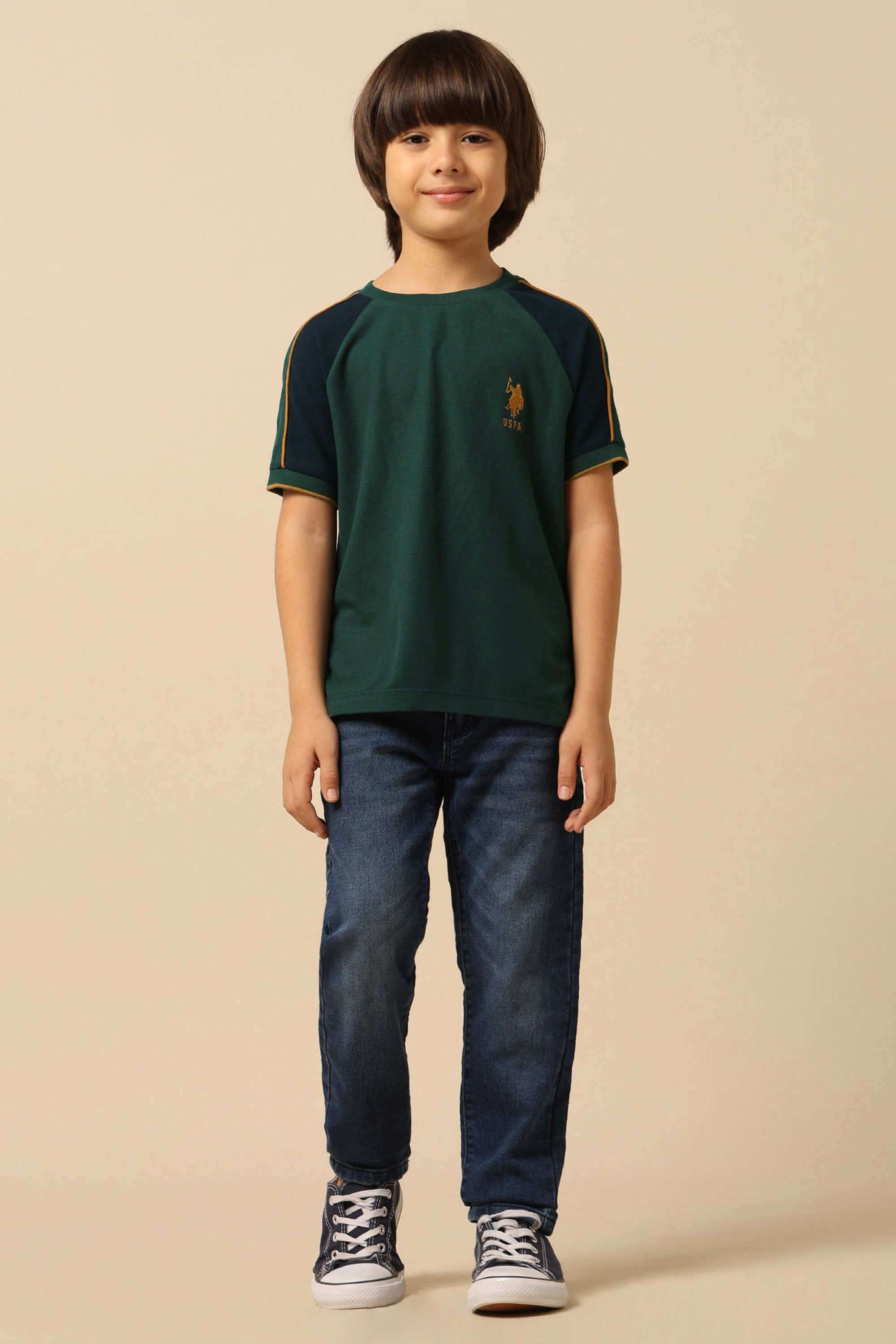 Color-Block-Cotton-Round-Neck-Boys-T-Shirt