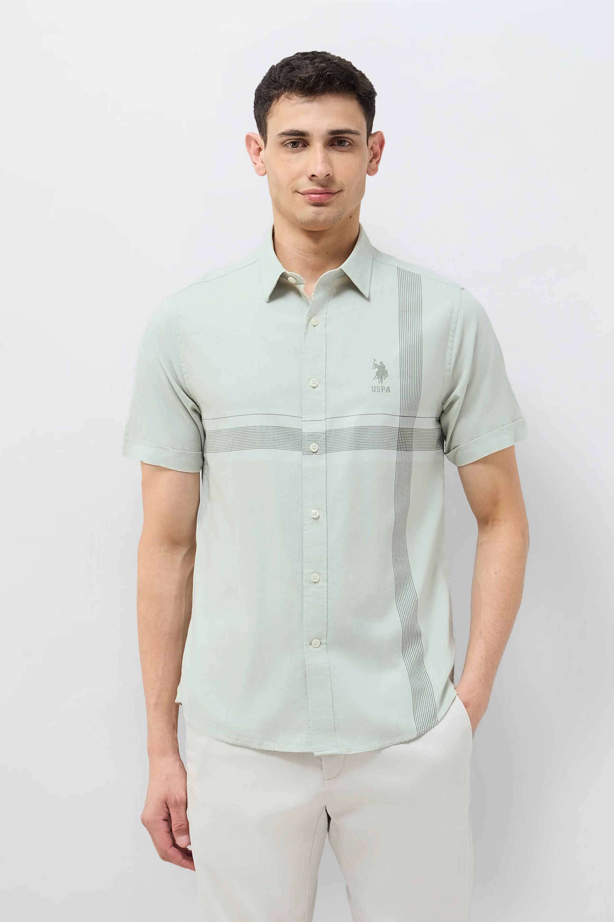 Stripes-Cotton-Tailored-Fit-Men-s-Casual-Wear-Shirt