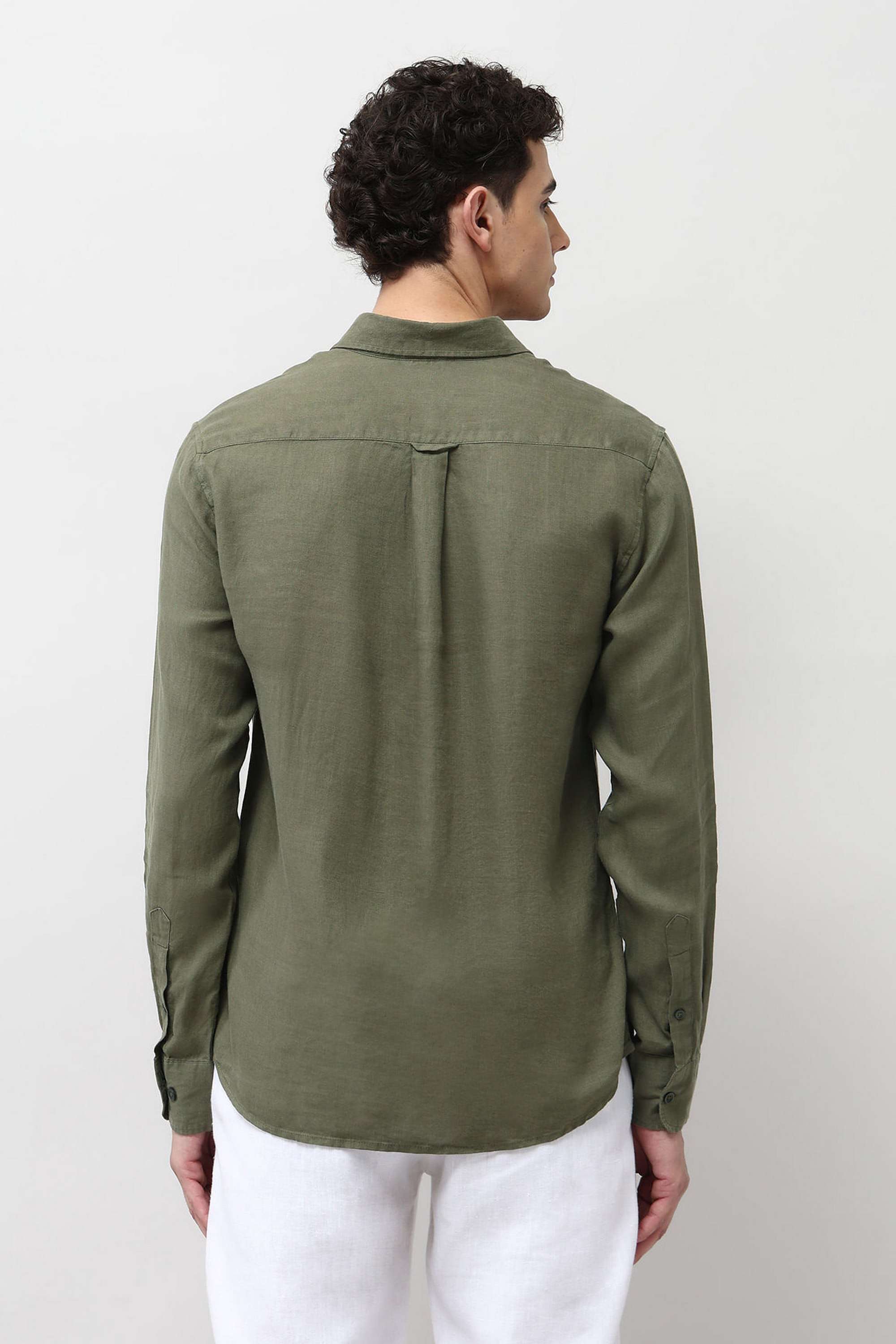 Solid-Linen-Super-Slim-Fit-Men-s-Casual-Wear-Shirt