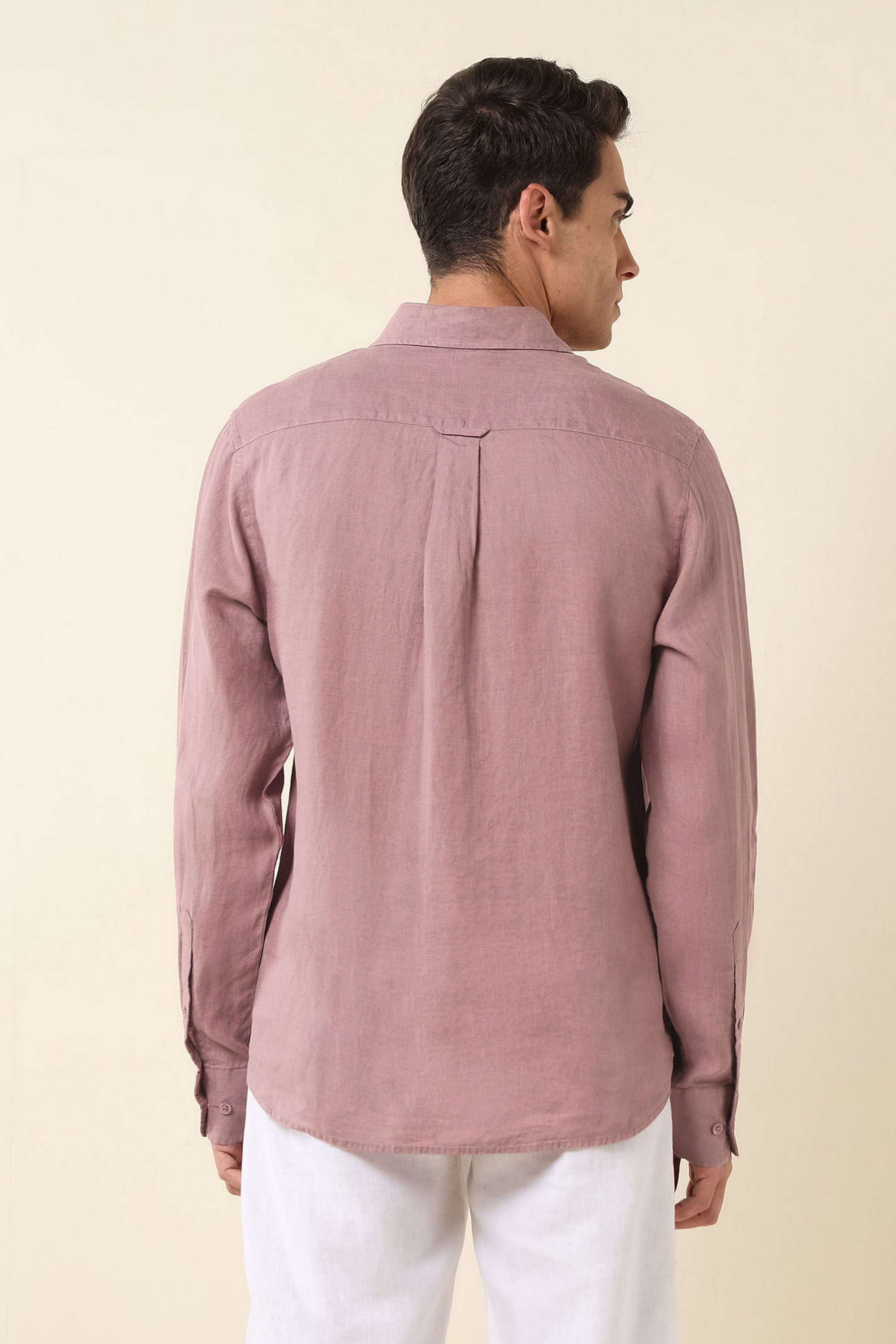 Solid-Linen-Super-Slim-Fit-Men-s-Casual-Wear-Shirt