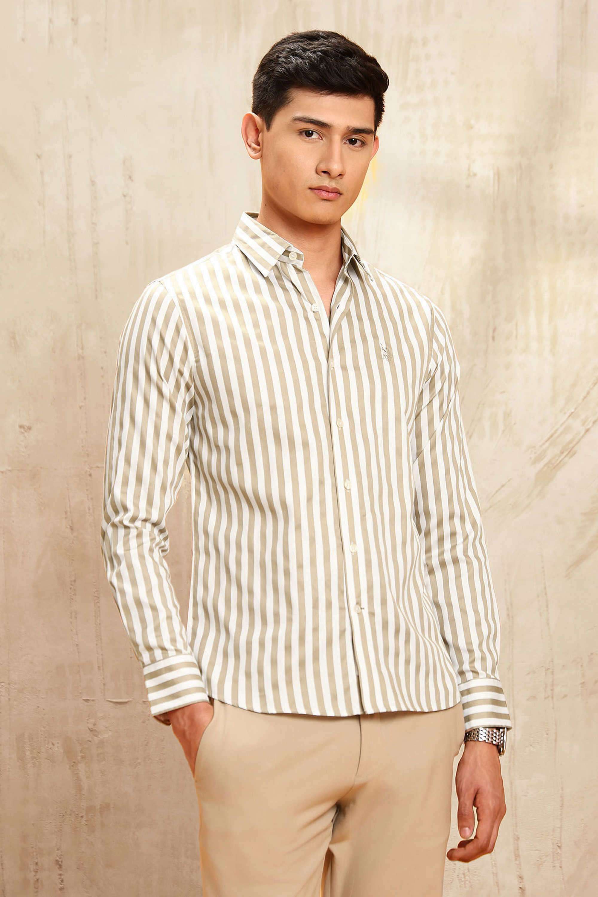 Stripes-Cotton-Men-Casual-Wear-Regular-Fit-Shirt