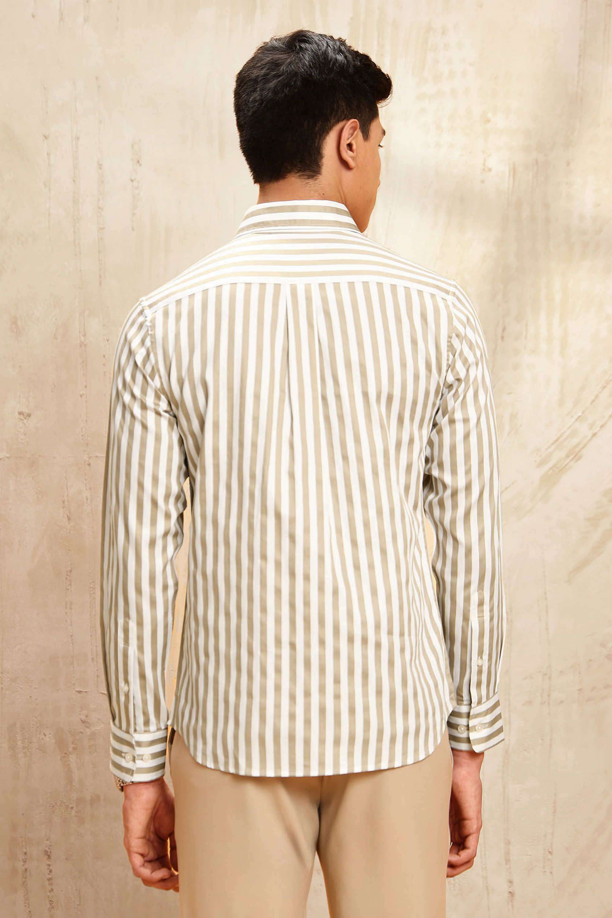 Stripes-Cotton-Men-Casual-Wear-Regular-Fit-Shirt